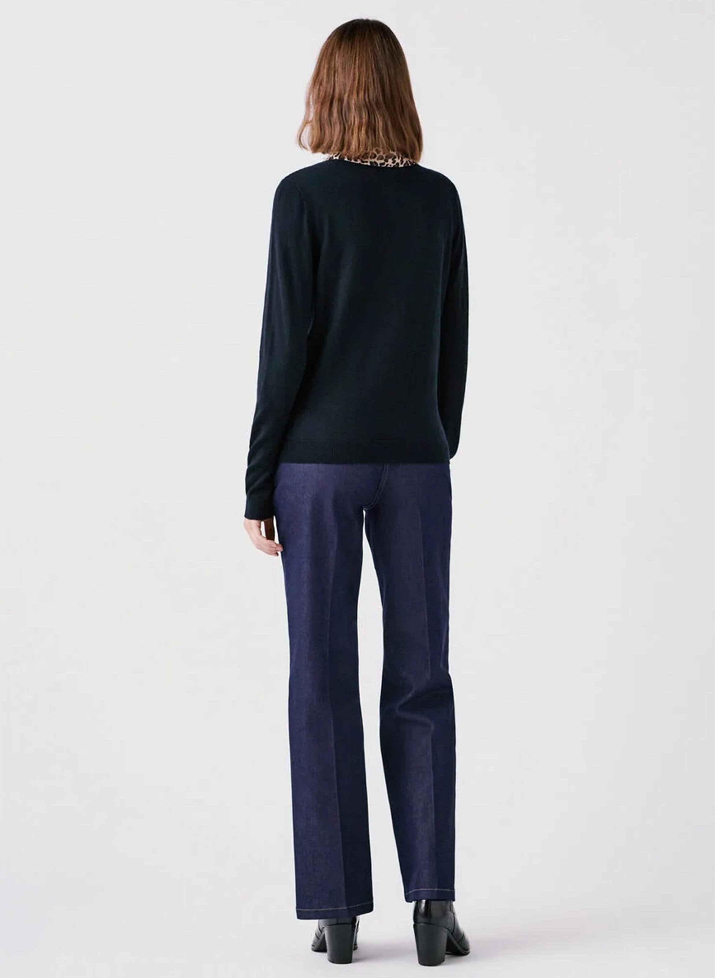 Straight fit classic collar sweater CAROLL Black