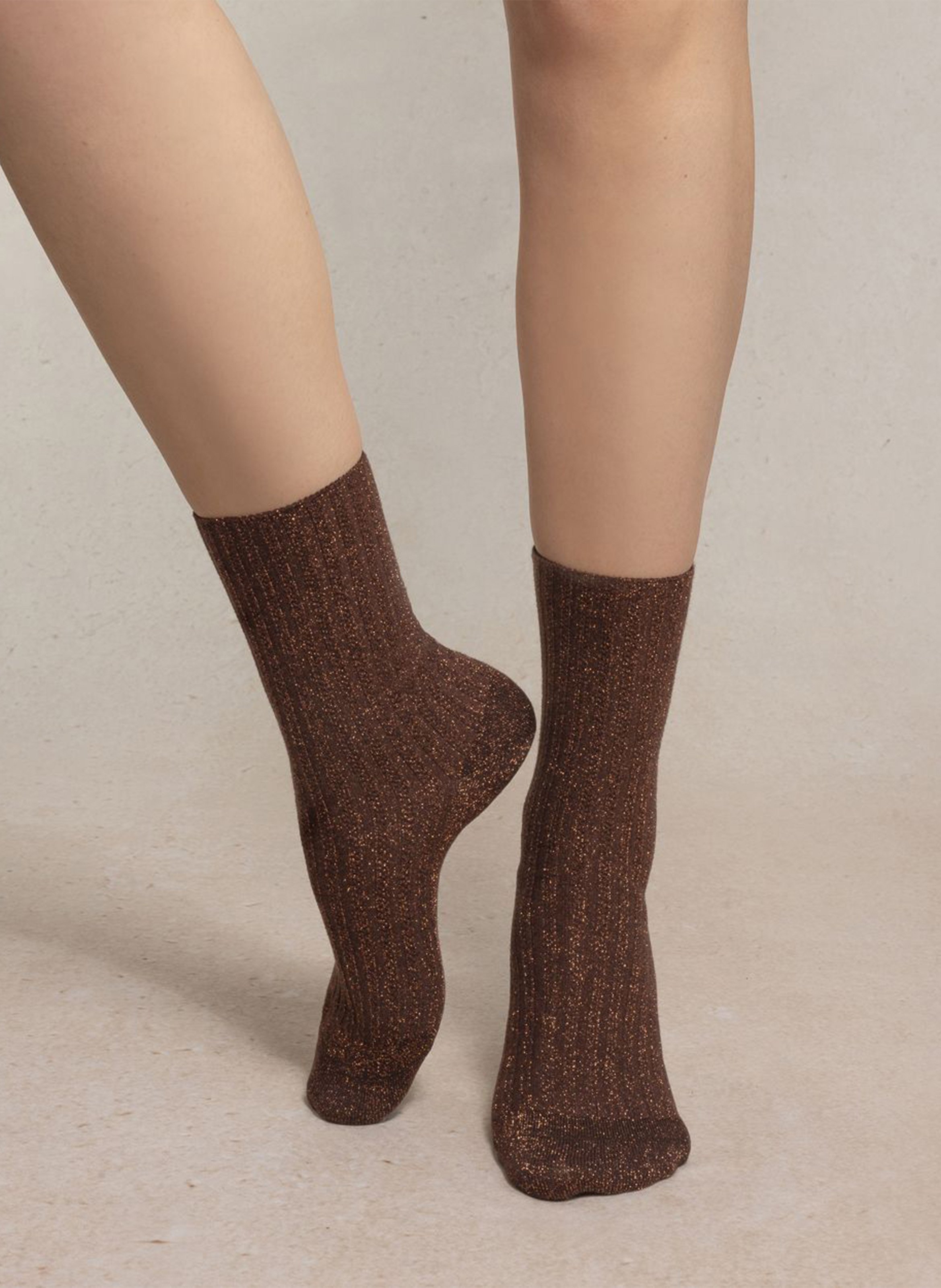 Baumwollsocken mit Logo BLEUFORET Silber