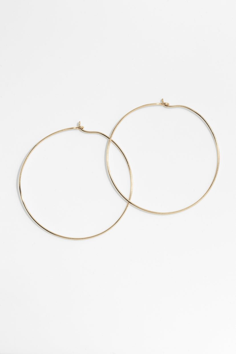 Maxi Sia Gold 750 Hoop Earrings YAY White