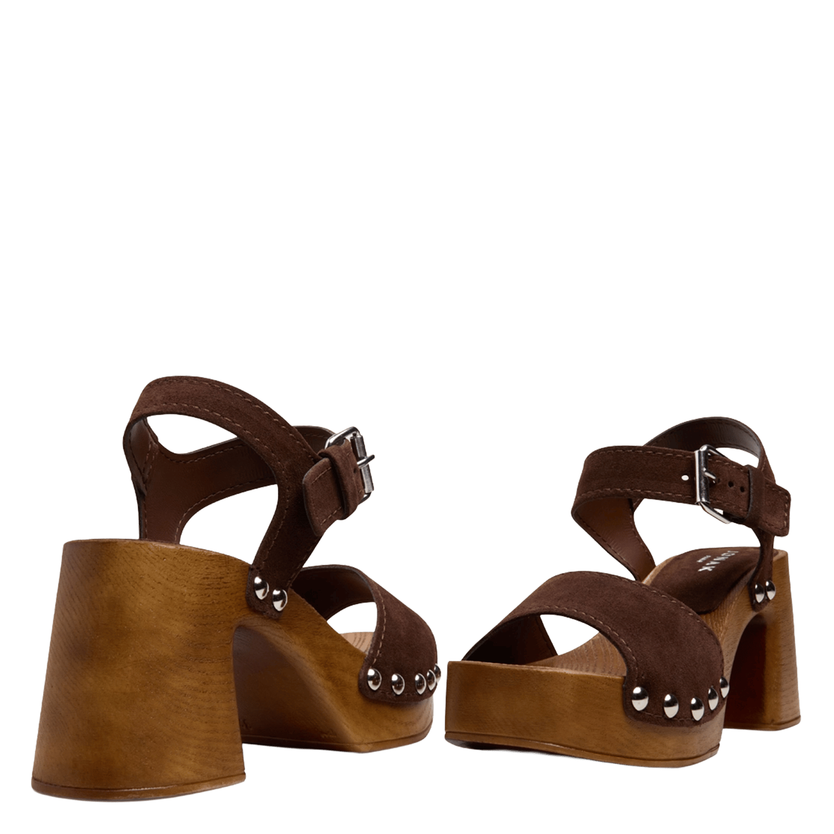 Alice heeled leather sandals JONAK Brown