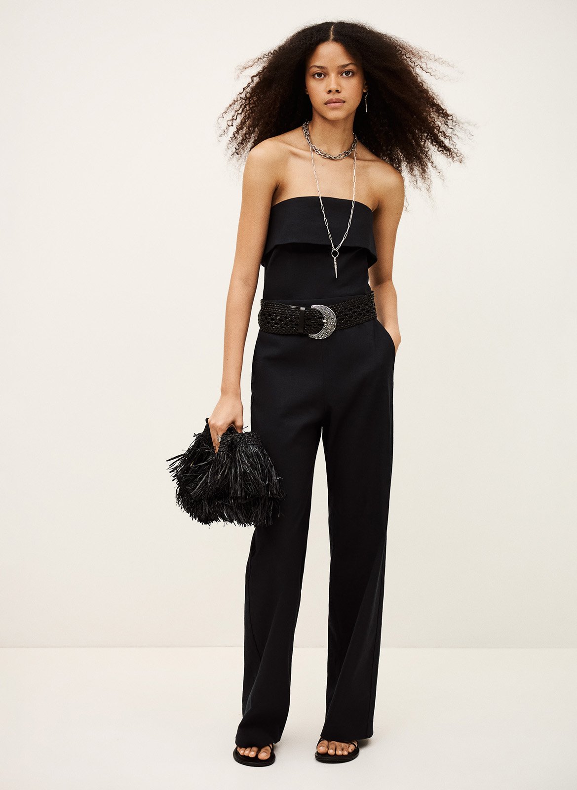 Linnen en katoenen mix jumpsuit BA&SH