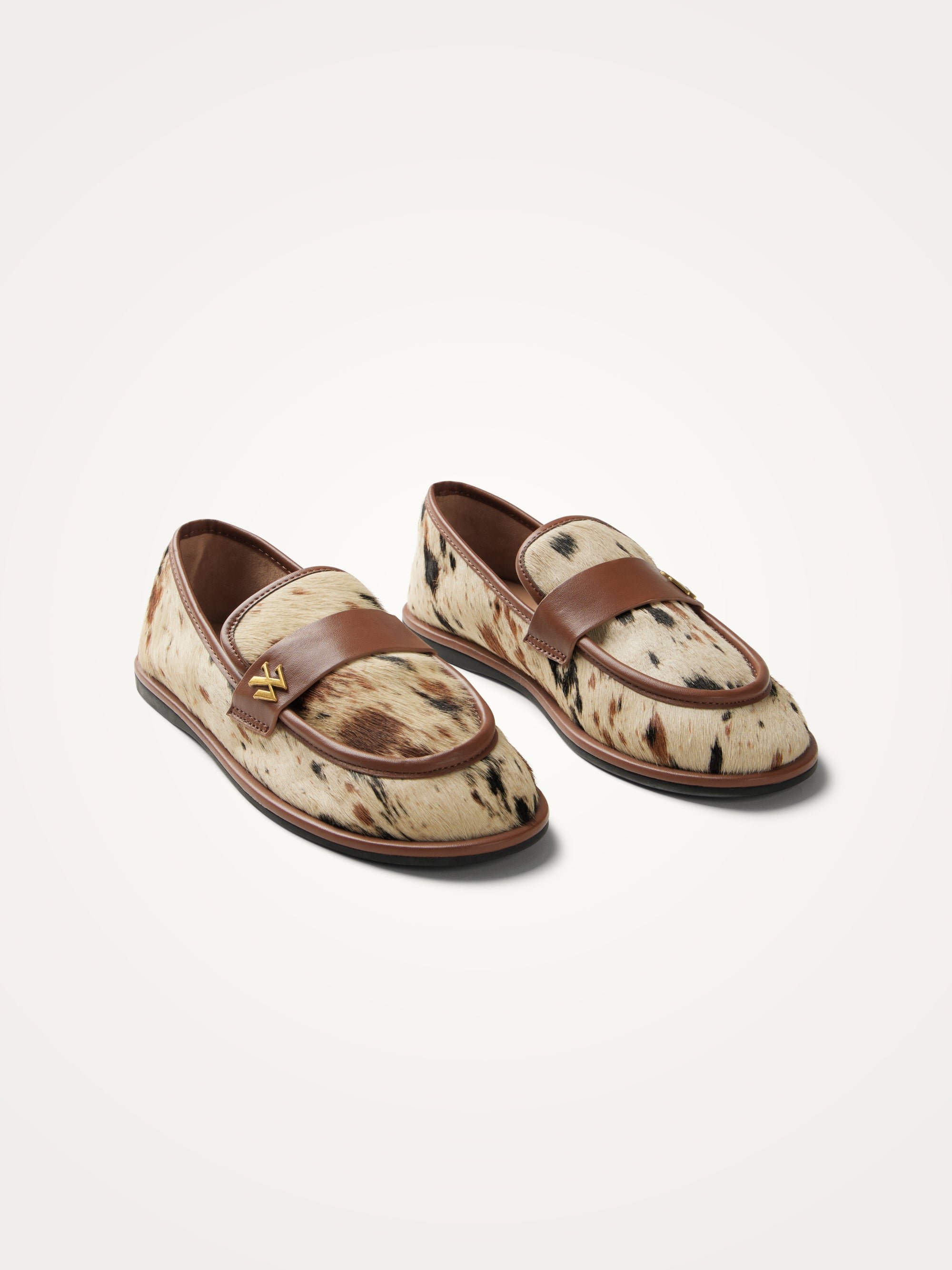 Flat leather loafers Multicolored