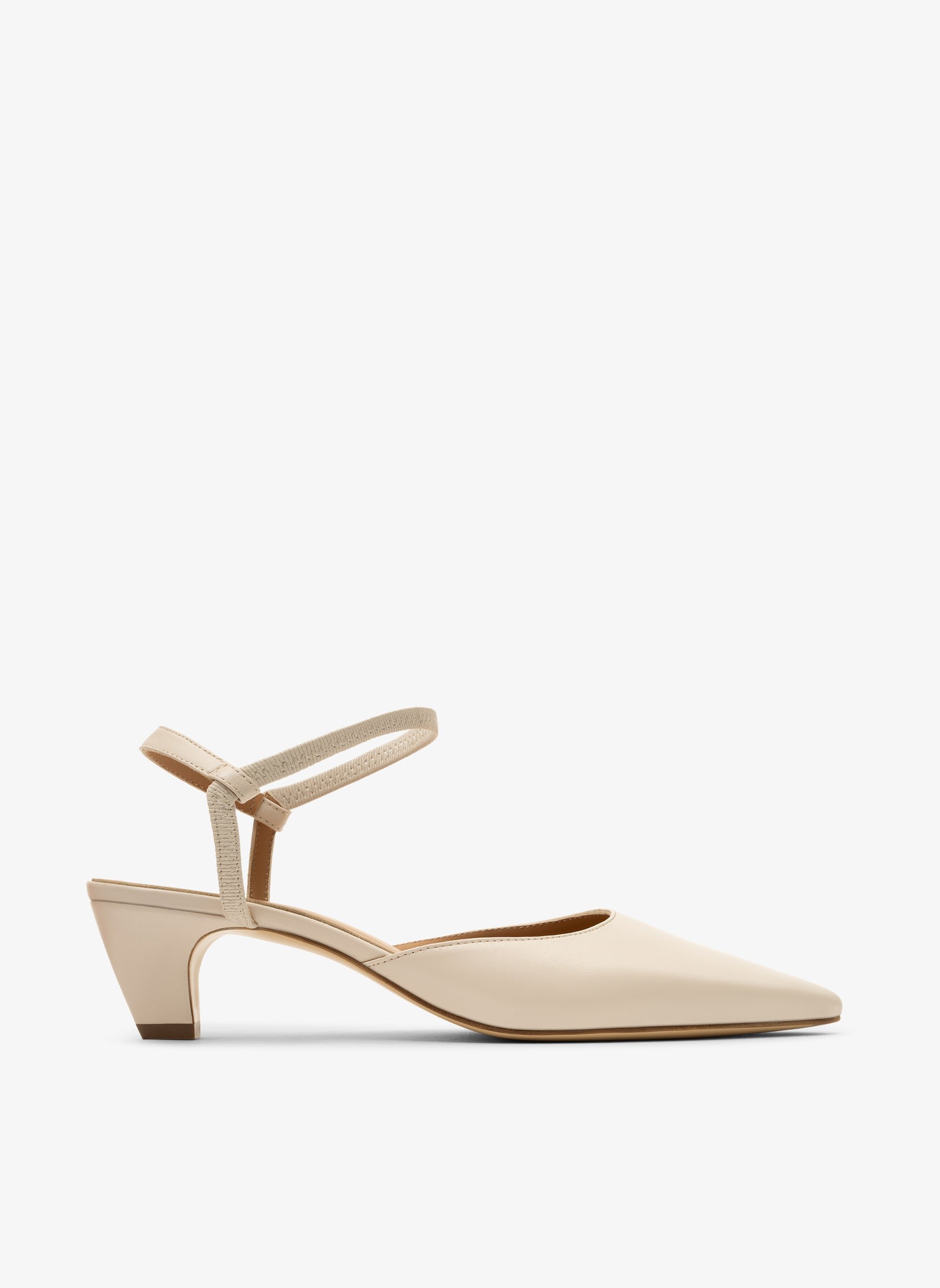 Slingback en cuir nappa latte PARALLELE PARIS Blanc