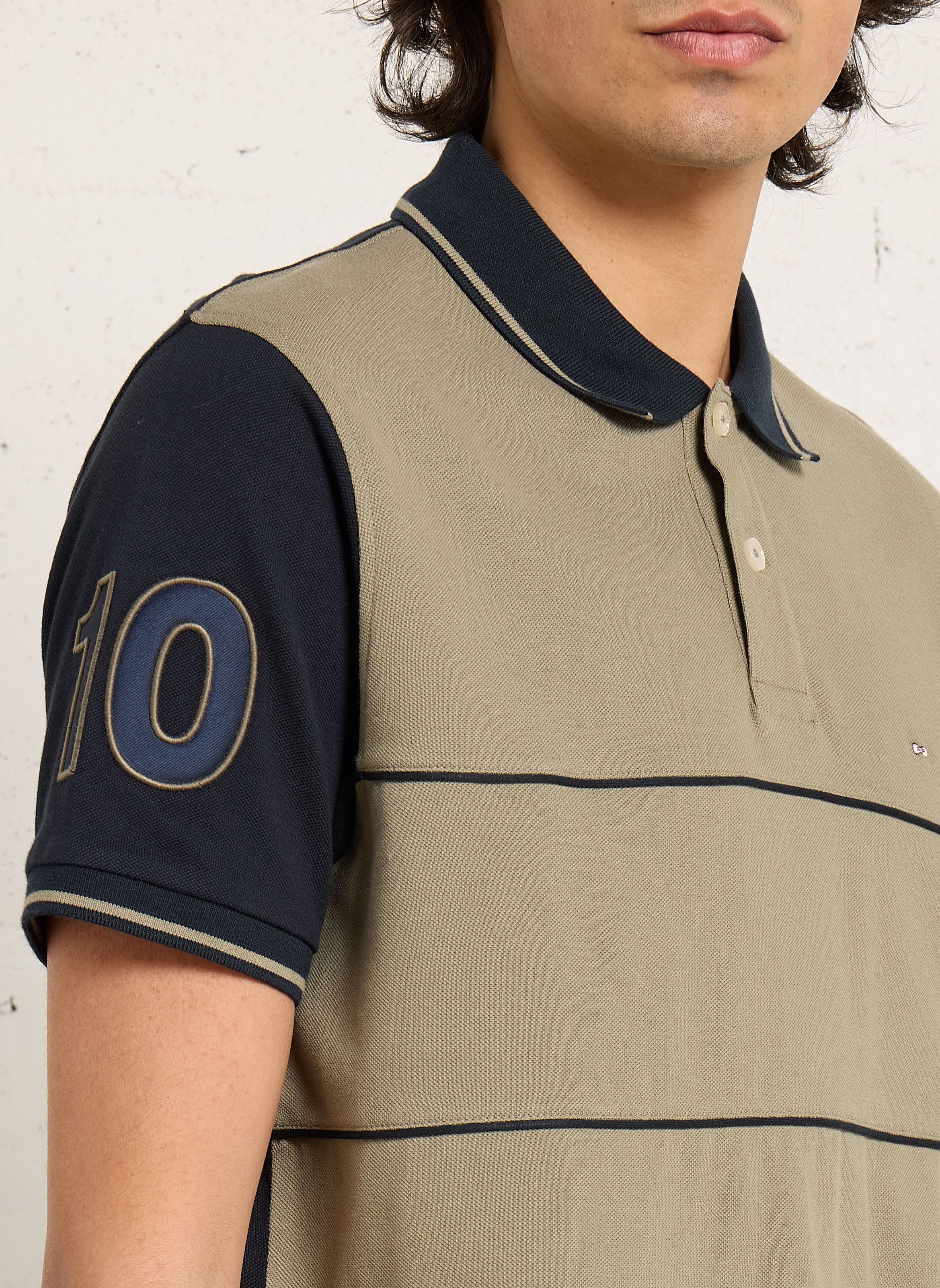 Oversize-Poloshirt aus Baumwolle EDEN PARK Beige