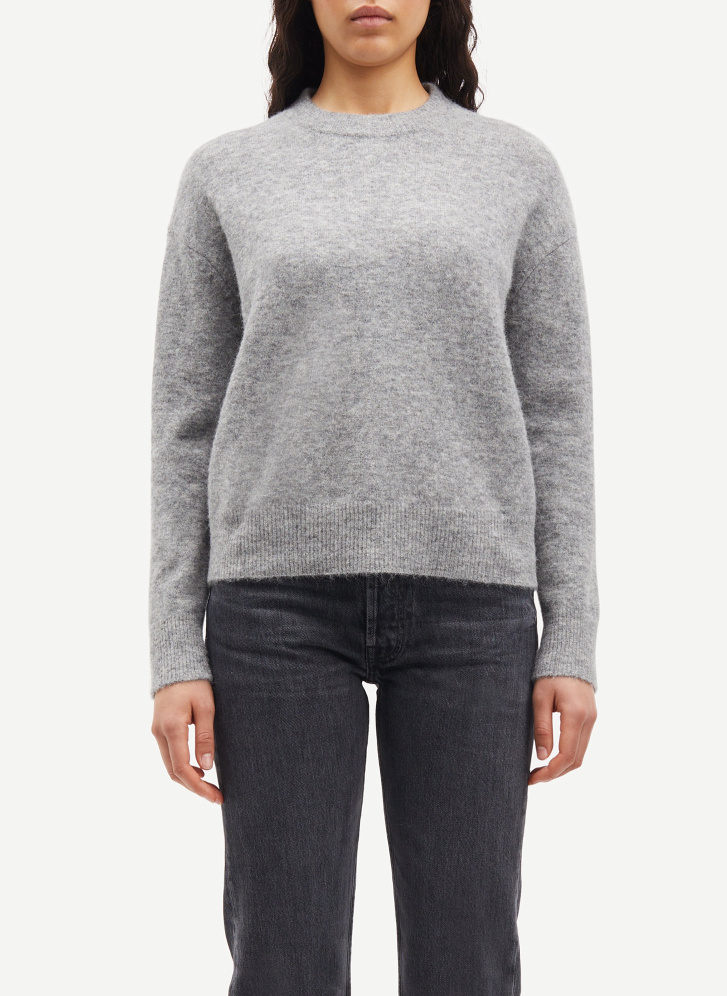 Caissa - Wollstrickpullover mit V-Ausschnitt und Details SAMSOE SAMSOE