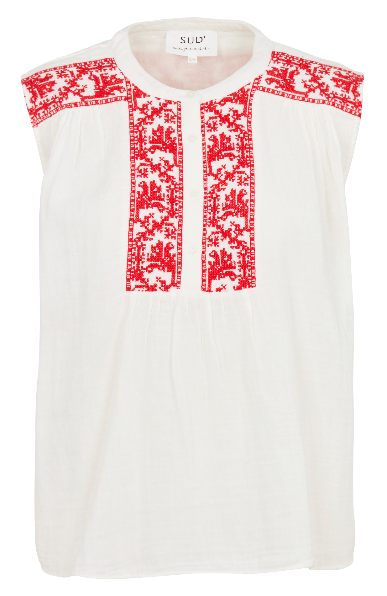 Oversized round-neck top SUD EXPRESS Red