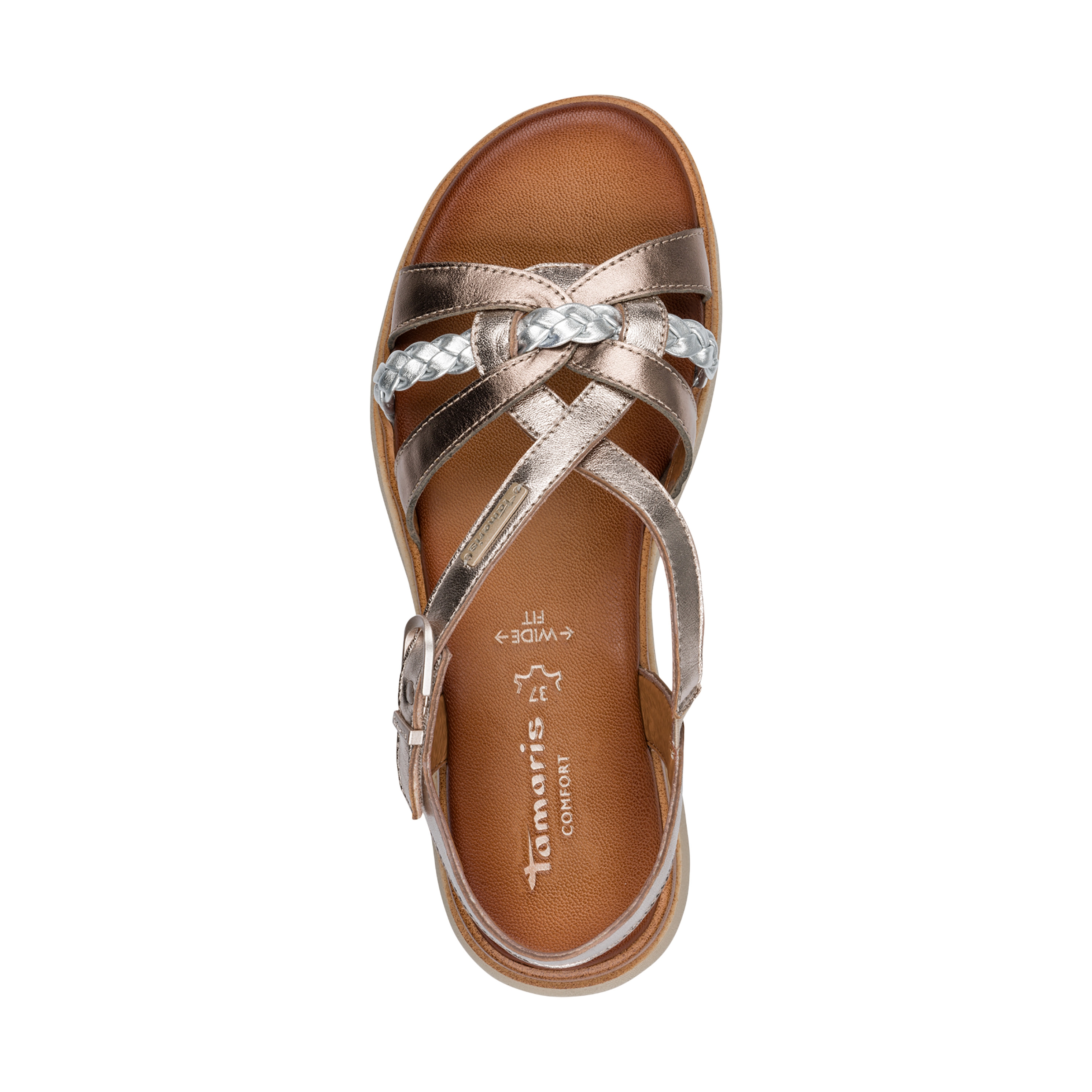 Sandales cuir  comfort TAMARIS Multicolore