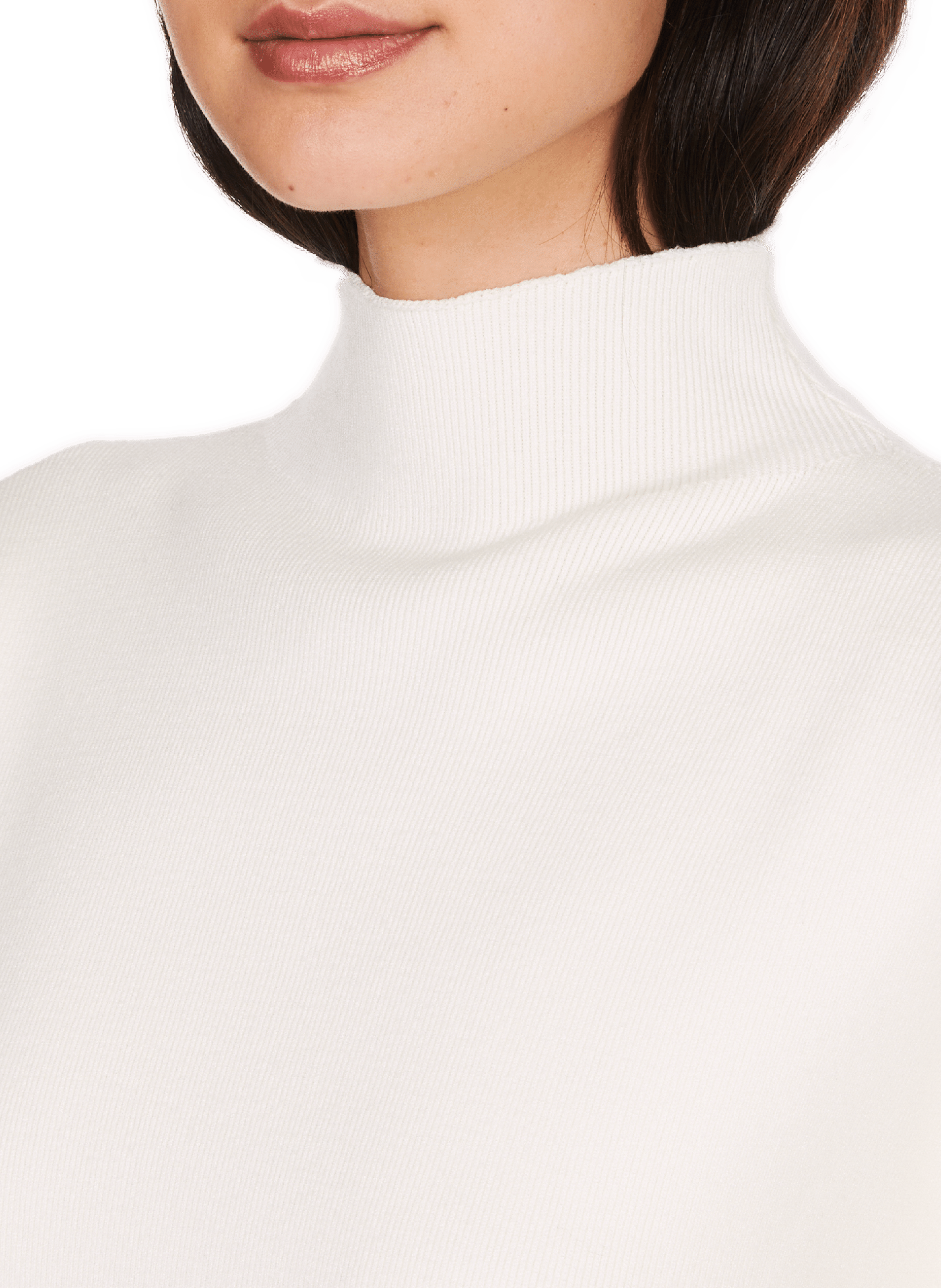Crop-Pullover mit Stehkragen SAISON 1865 Weiss