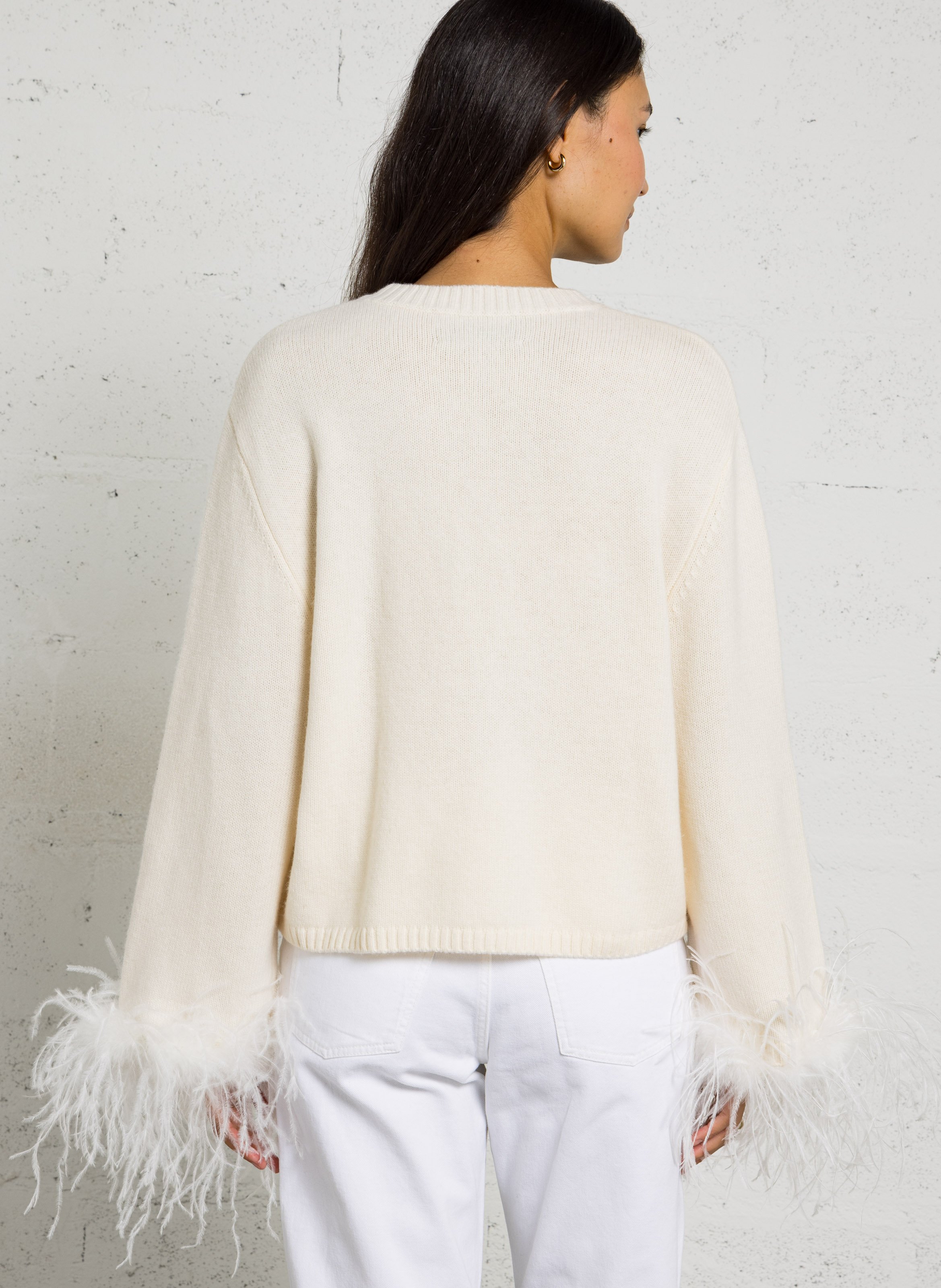 Oversized, wollen trui BERENICE Wit