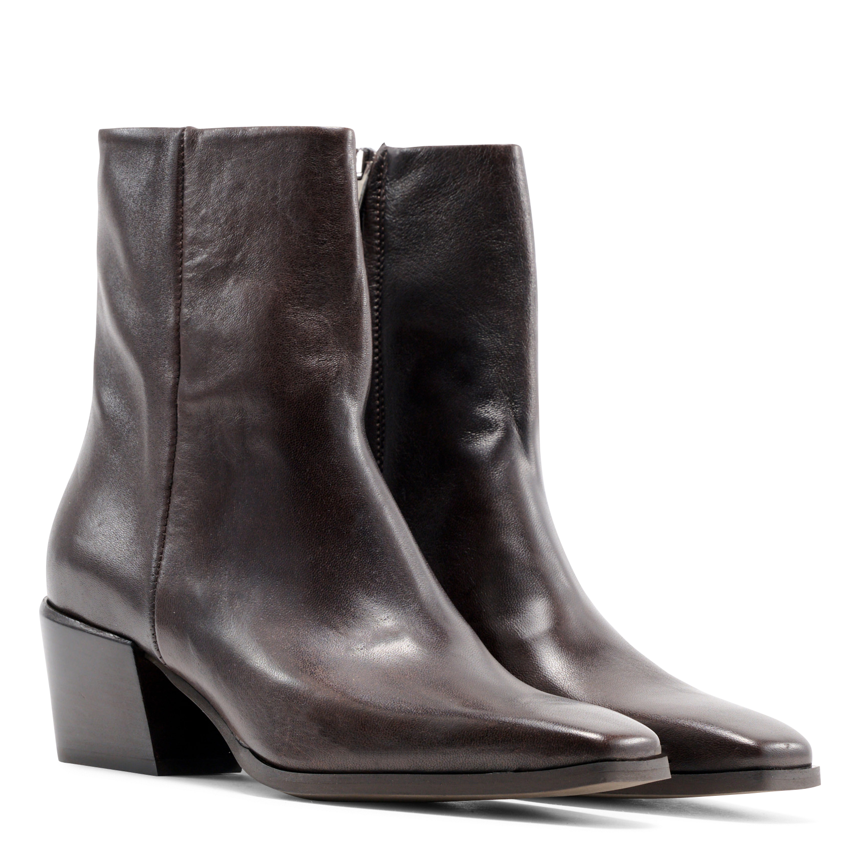 Leather boots with heels MELLOW YELLOW Brown
