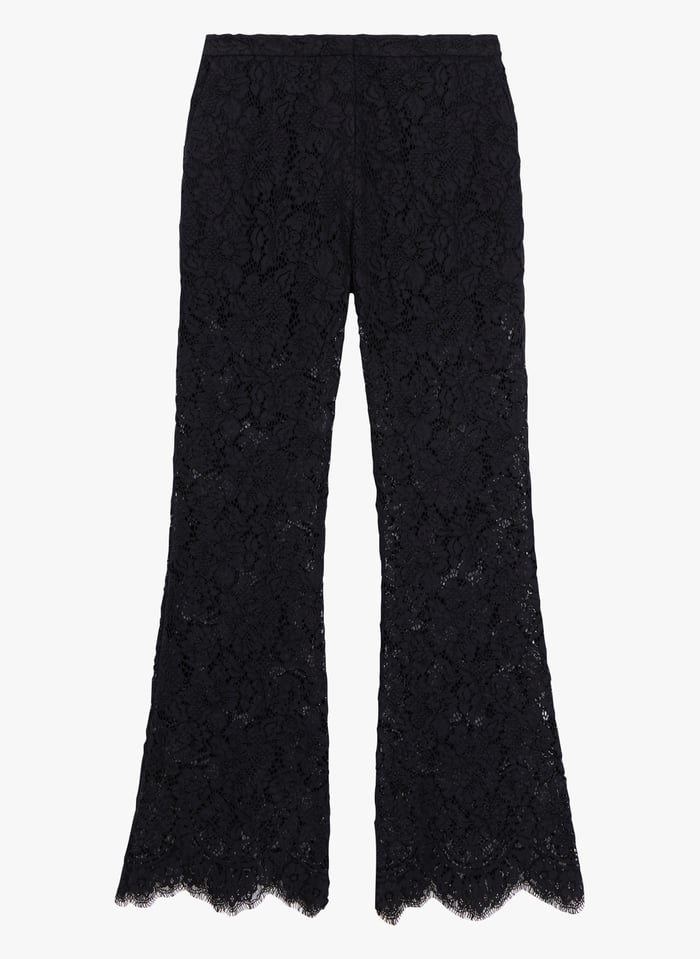 Pantalon taille haute clearance dentelle