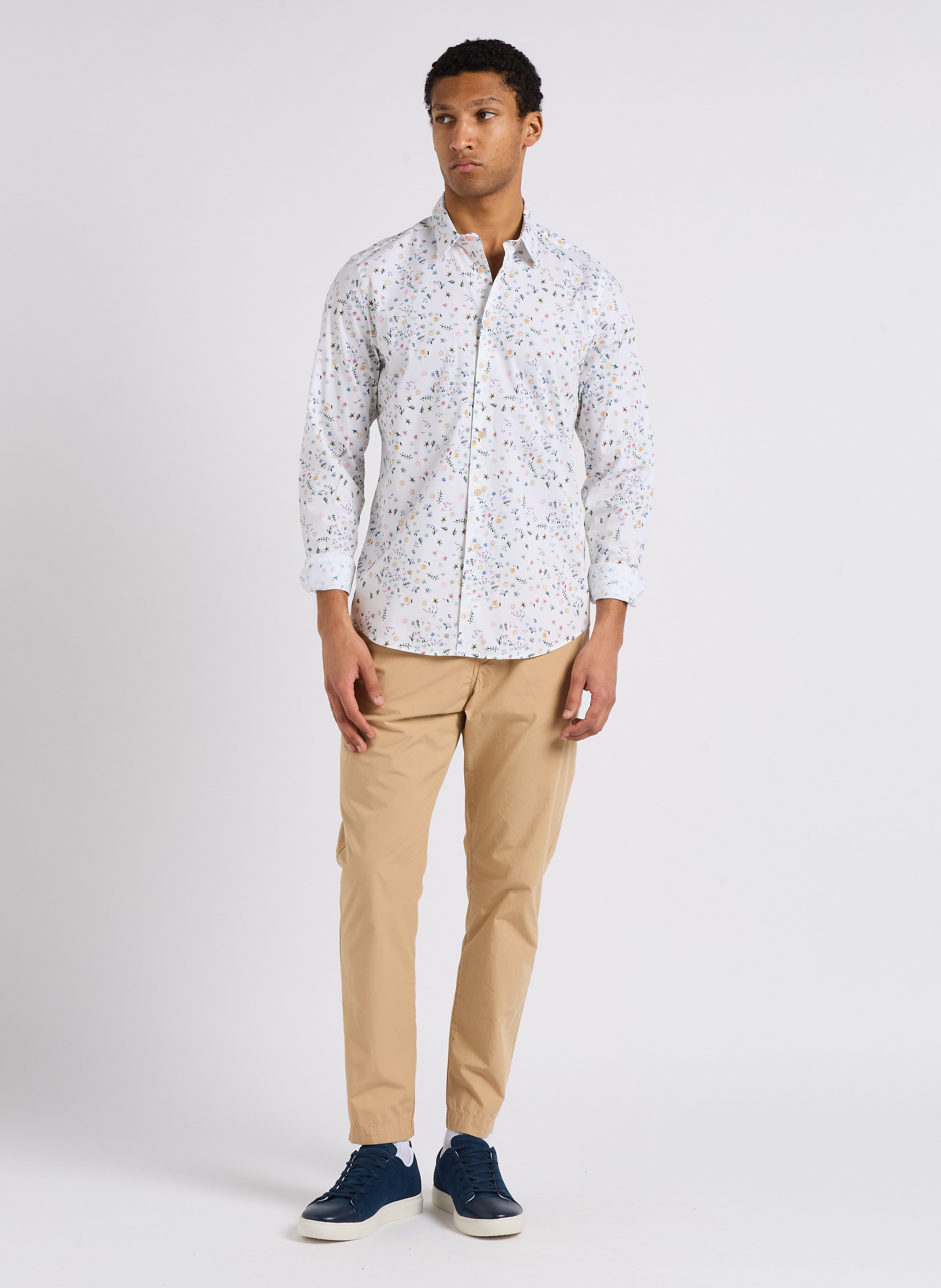 Straight-leg organic cotton pants PAUL SMITH Brown