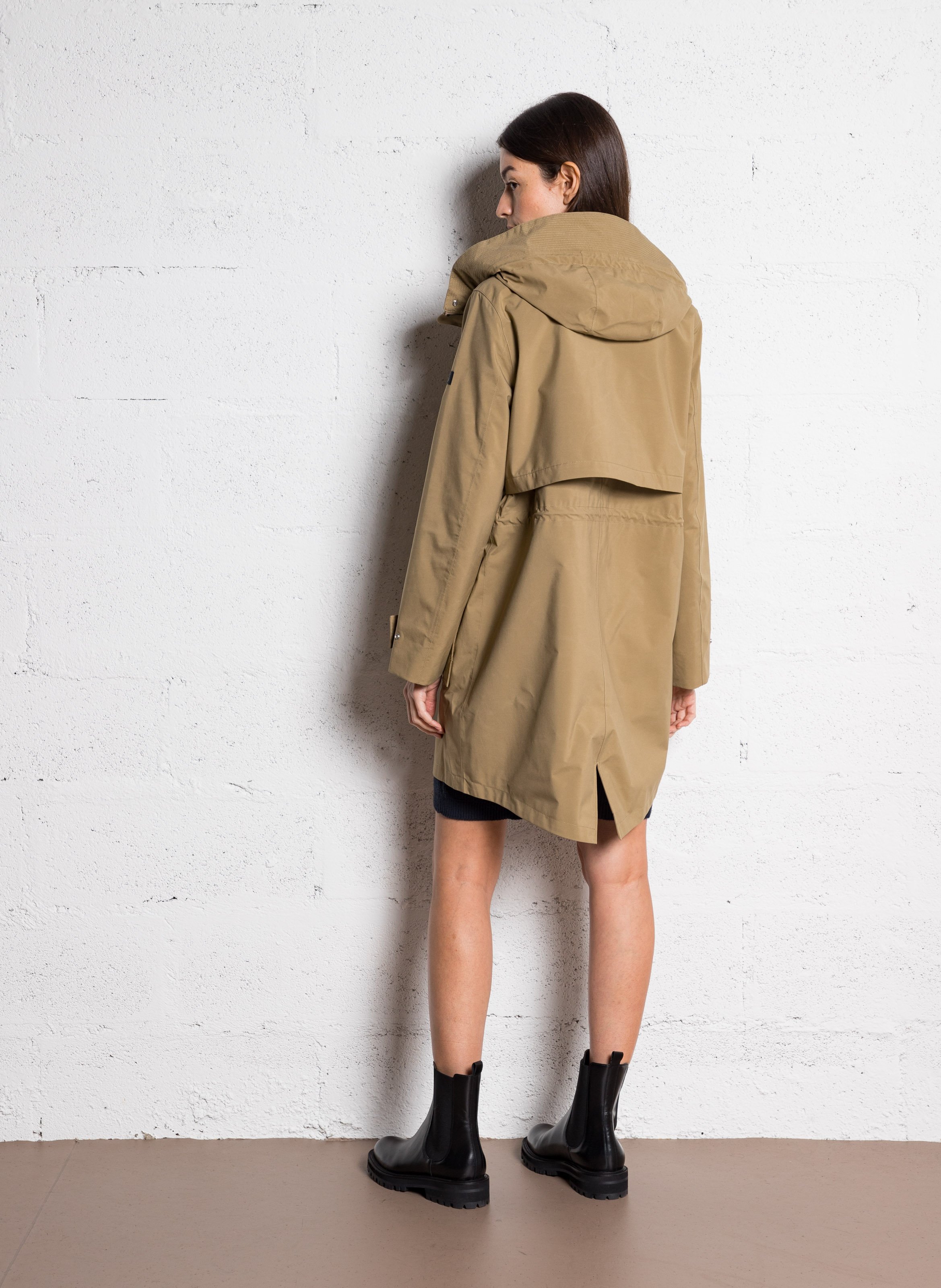 Fijne parka met capuchon AIGLE Beige