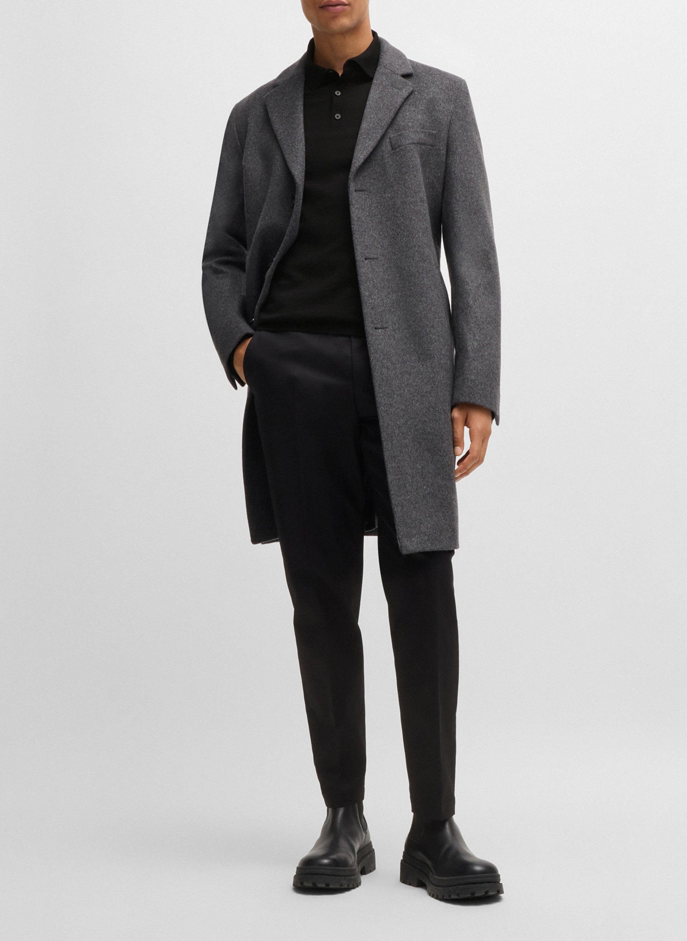 Slim virgin wool sweater BOSS Black