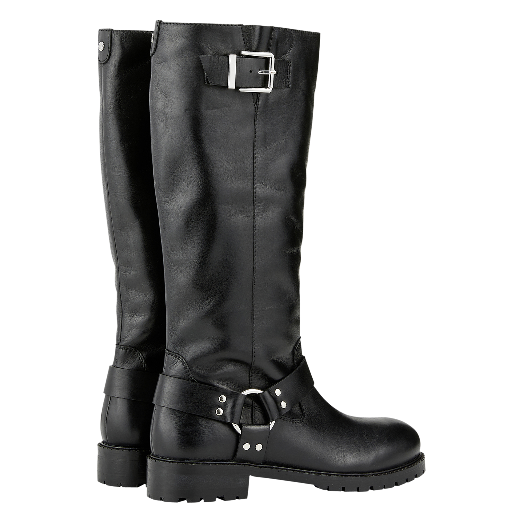 Grooved leather boots COSMOPARIS Black