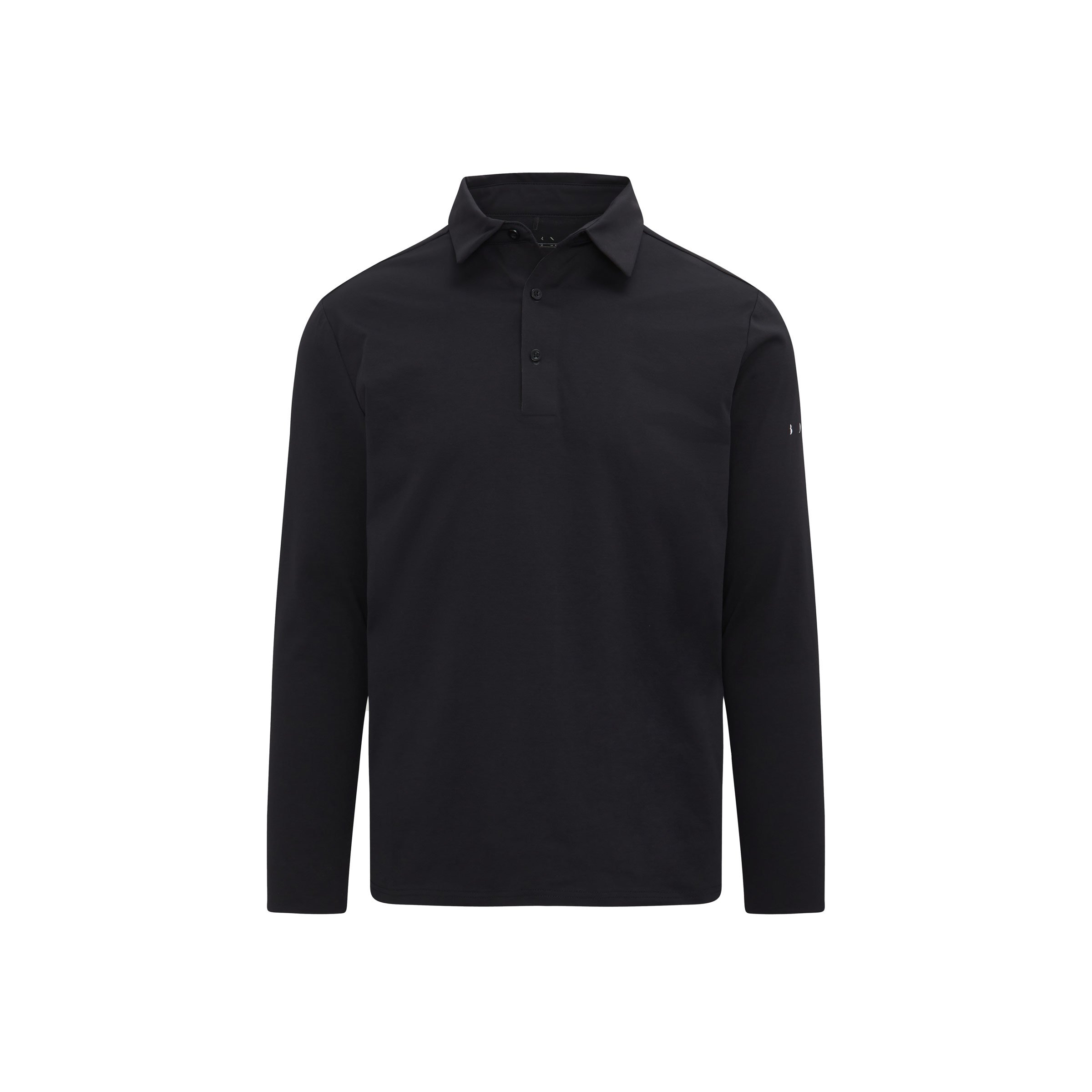 Long-sleeved maroon polo with buttons BORN LIVING YOGA Black