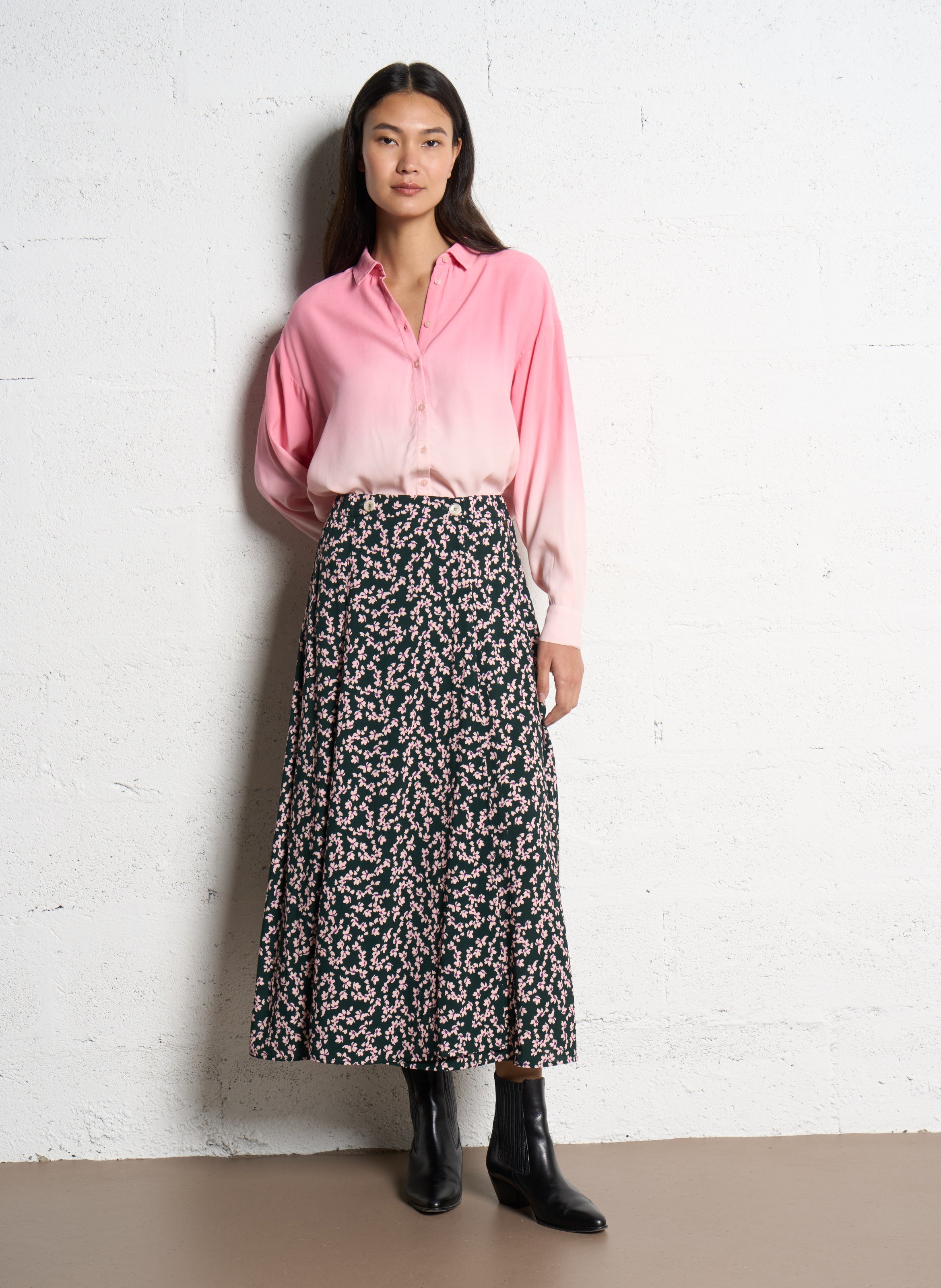 Checked skirt ONE STEP Green