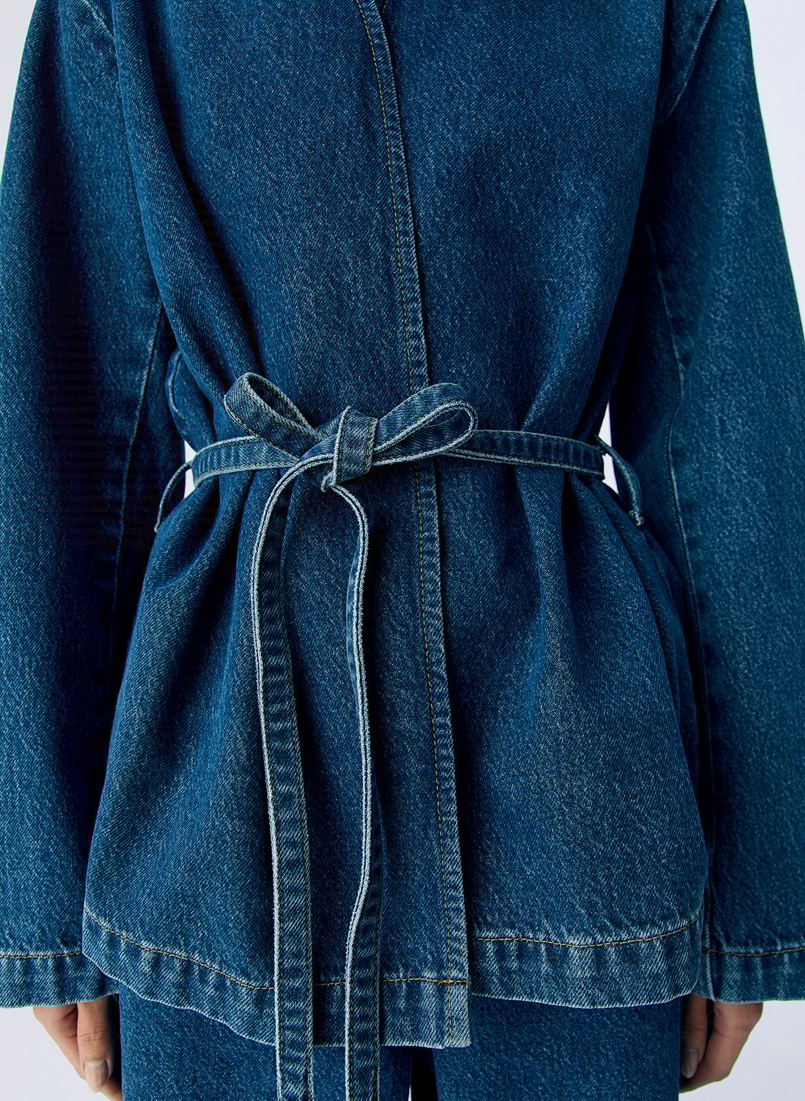 Kimono-Jeansjacke OBJECT Blau