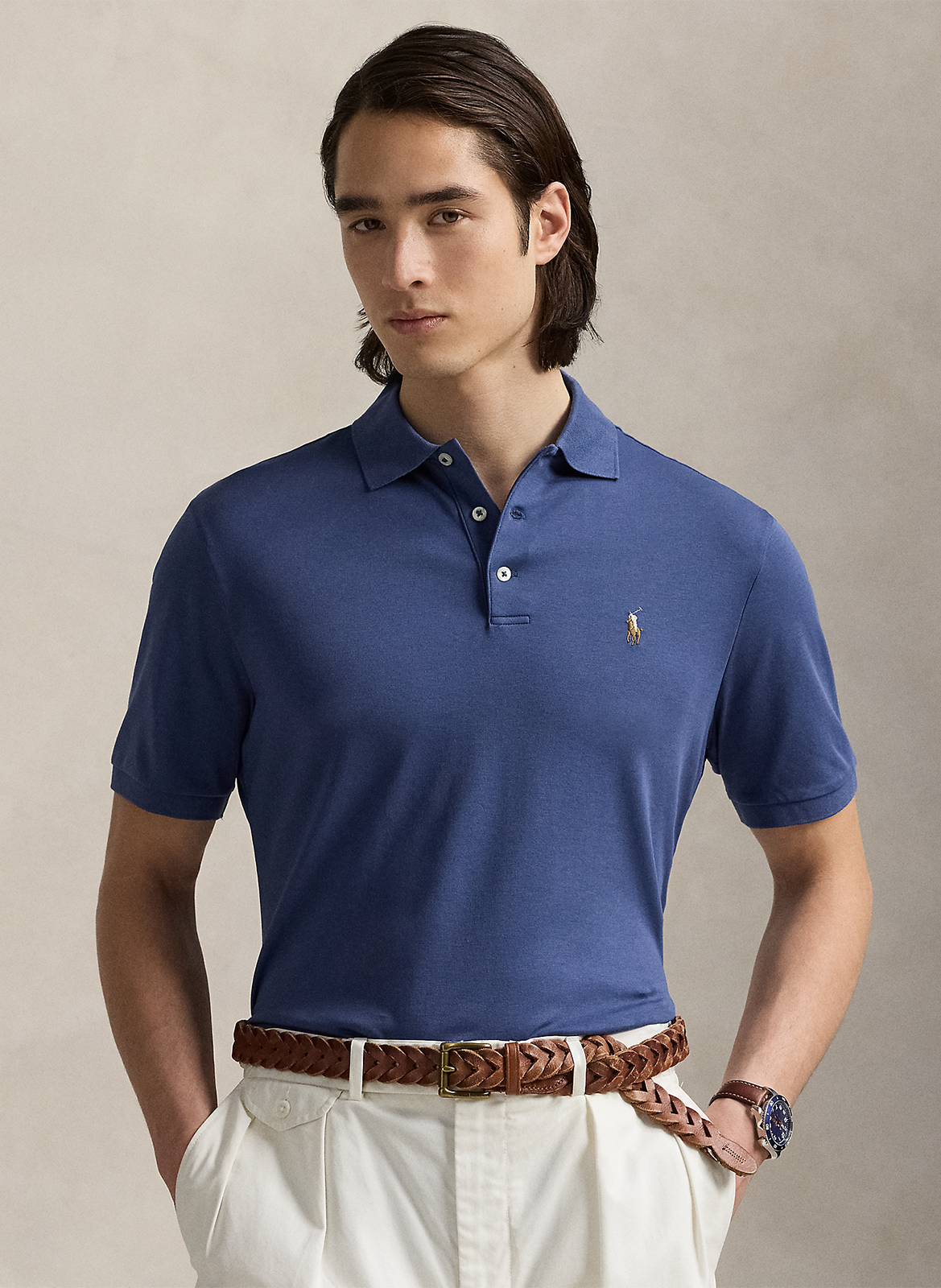 Polo slim-fit en coton POLO RALPH LAUREN Bleu