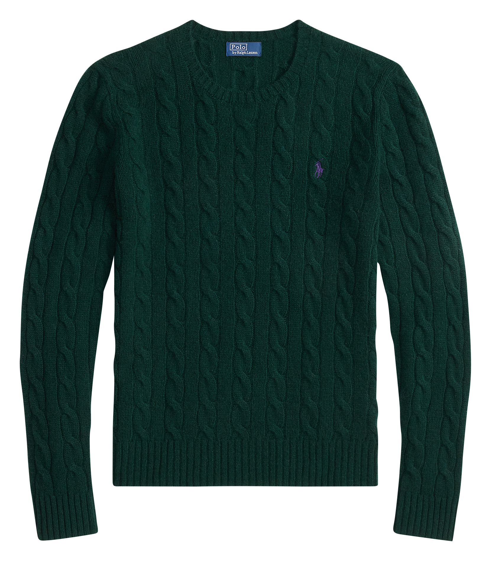 Pull col rond en laine et en cachemire mélangés  POLO RALPH LAUREN Vert
