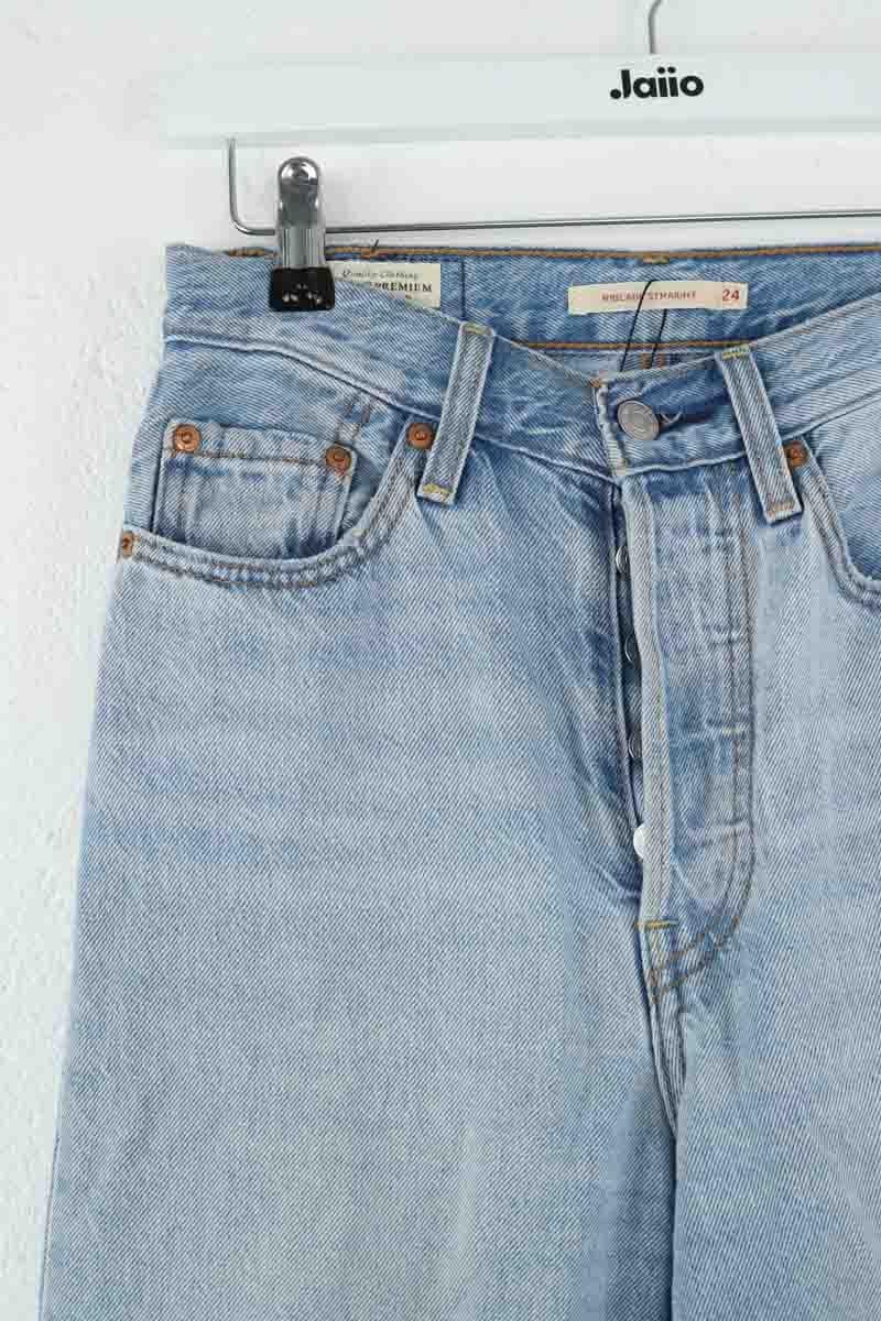 Cotton straight jeans LEVI'S - Seconde main Blue