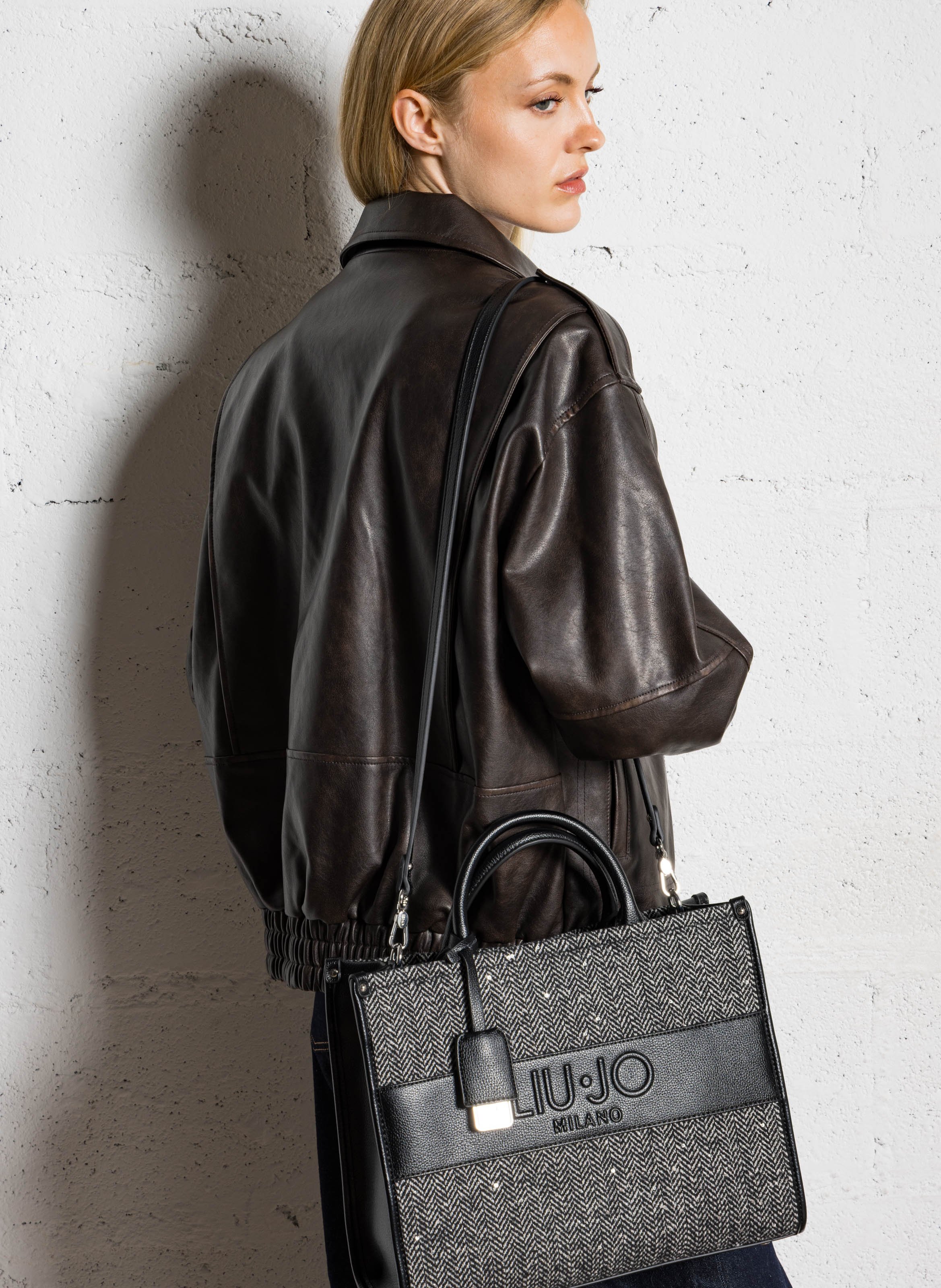 Sac cabas bi-matière LIU JO Noir