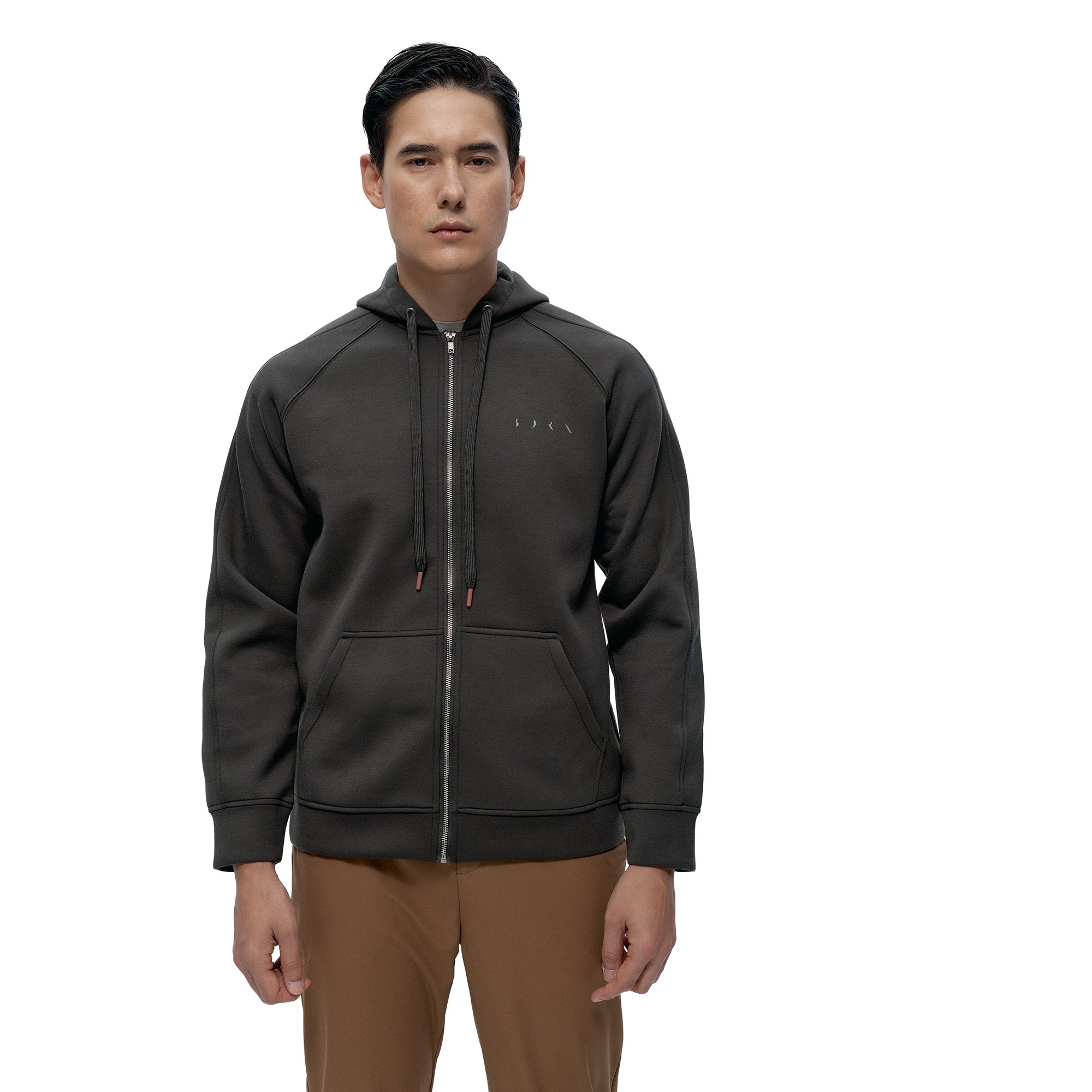 Comfortable sports hoodie with hood BORN LIVING YOGA Brown