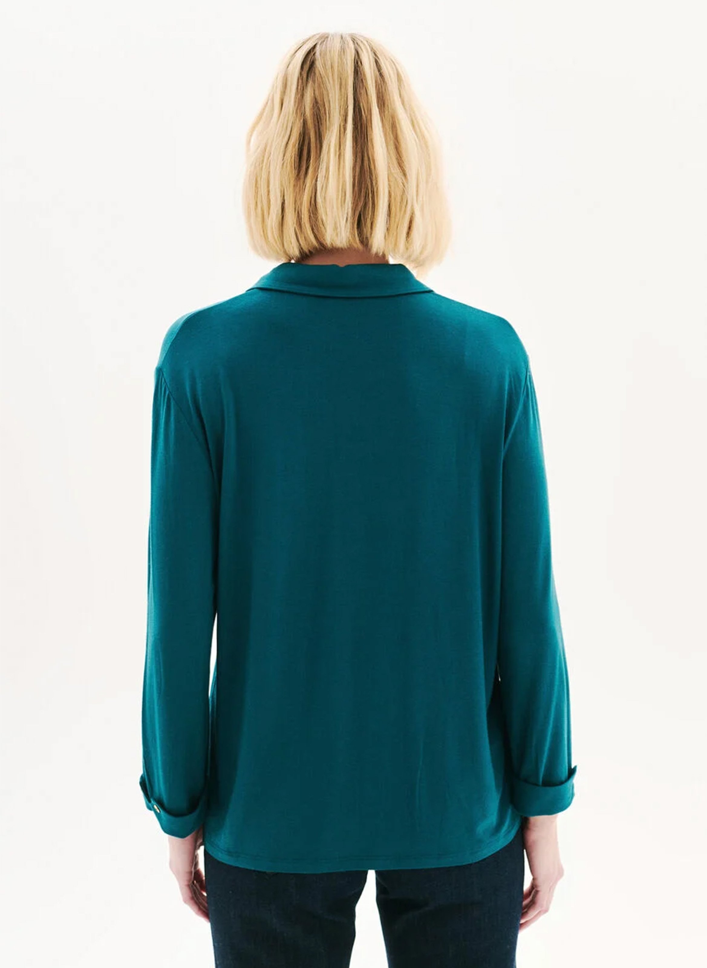 Straight T-shirt with classic collar CAROLL Blue