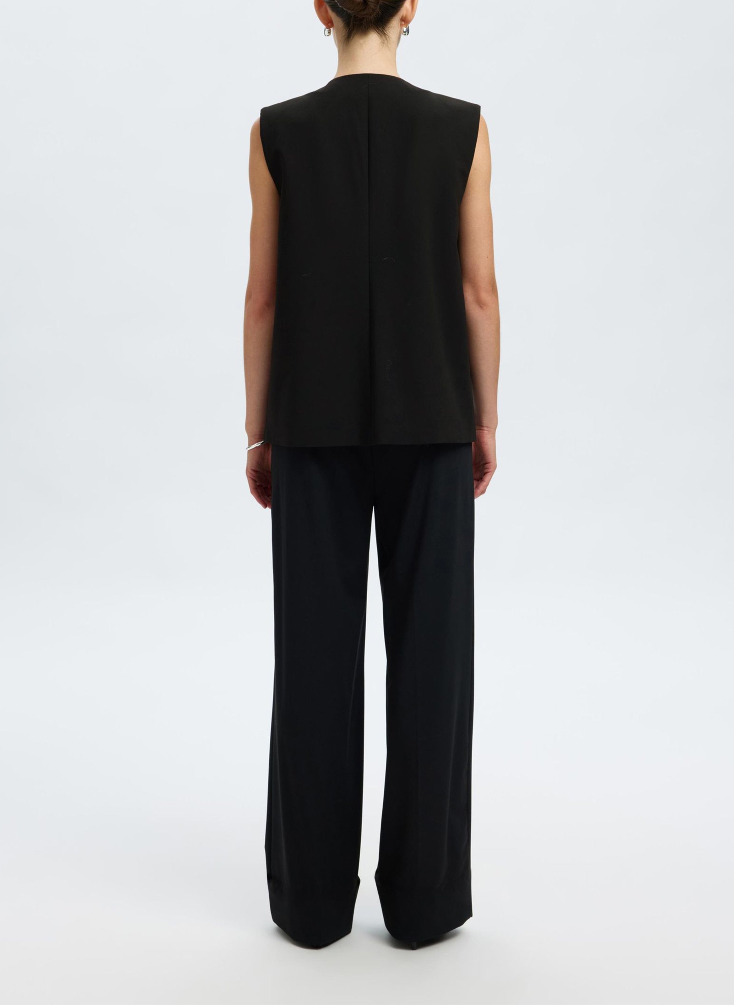 Veste de tailleur sans manches droite SELECTED Noir