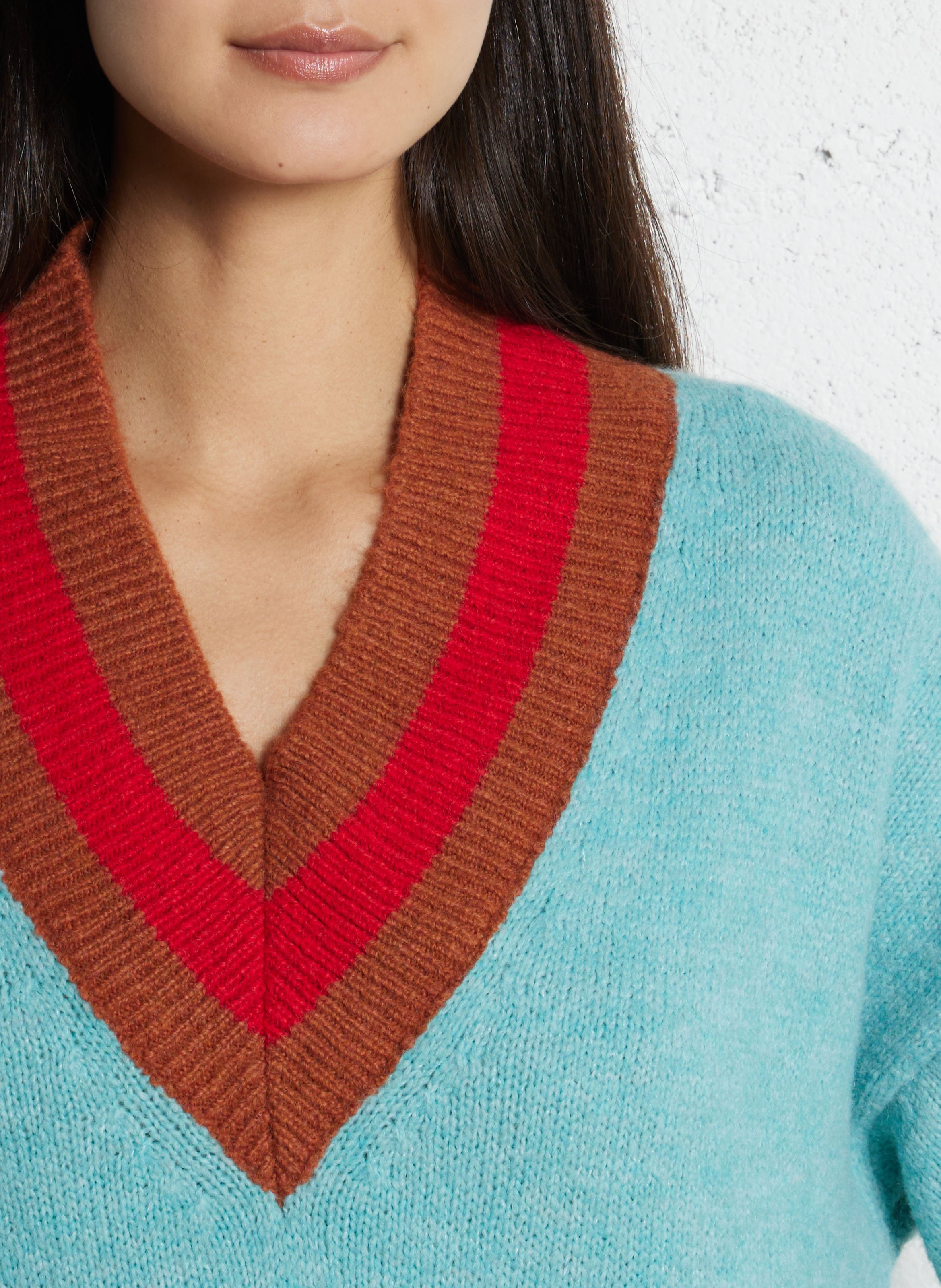 Pull oversize col V DR BLOOM Vert