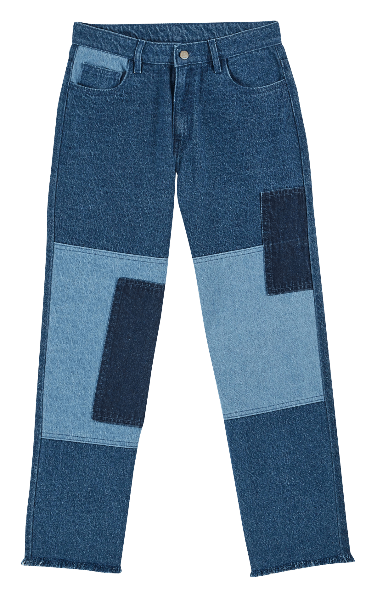 Straight Cut Patchwork-Jeans EMILE ET IDA Blau