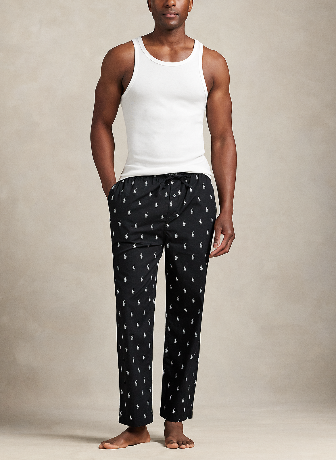 Slim-fit cotton cargo pants POLO RALPH LAUREN Black