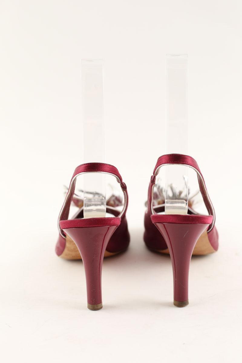 Faux leather sandals Red