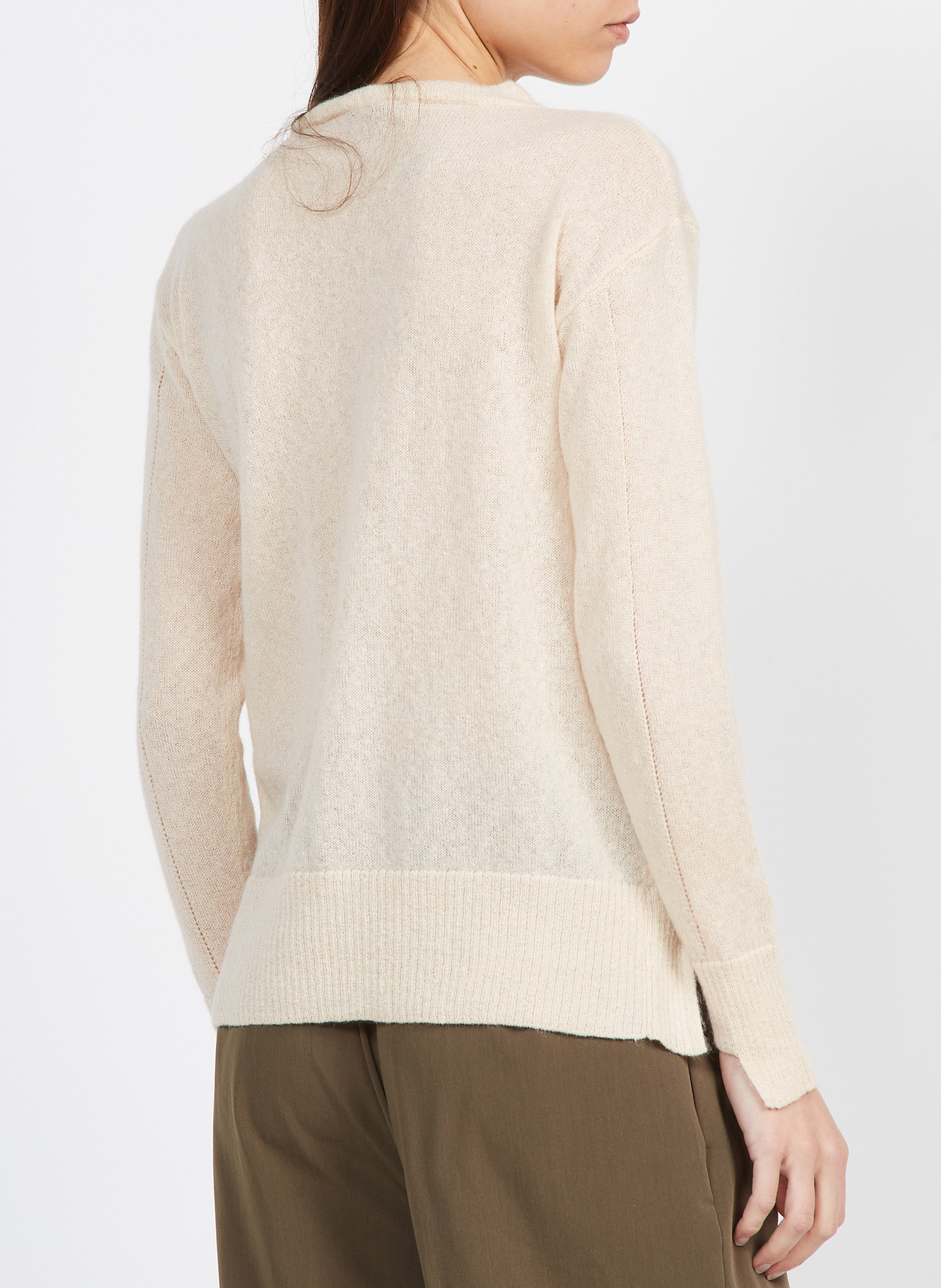 Pull col rond fin MAX MARA LEISURE Beige