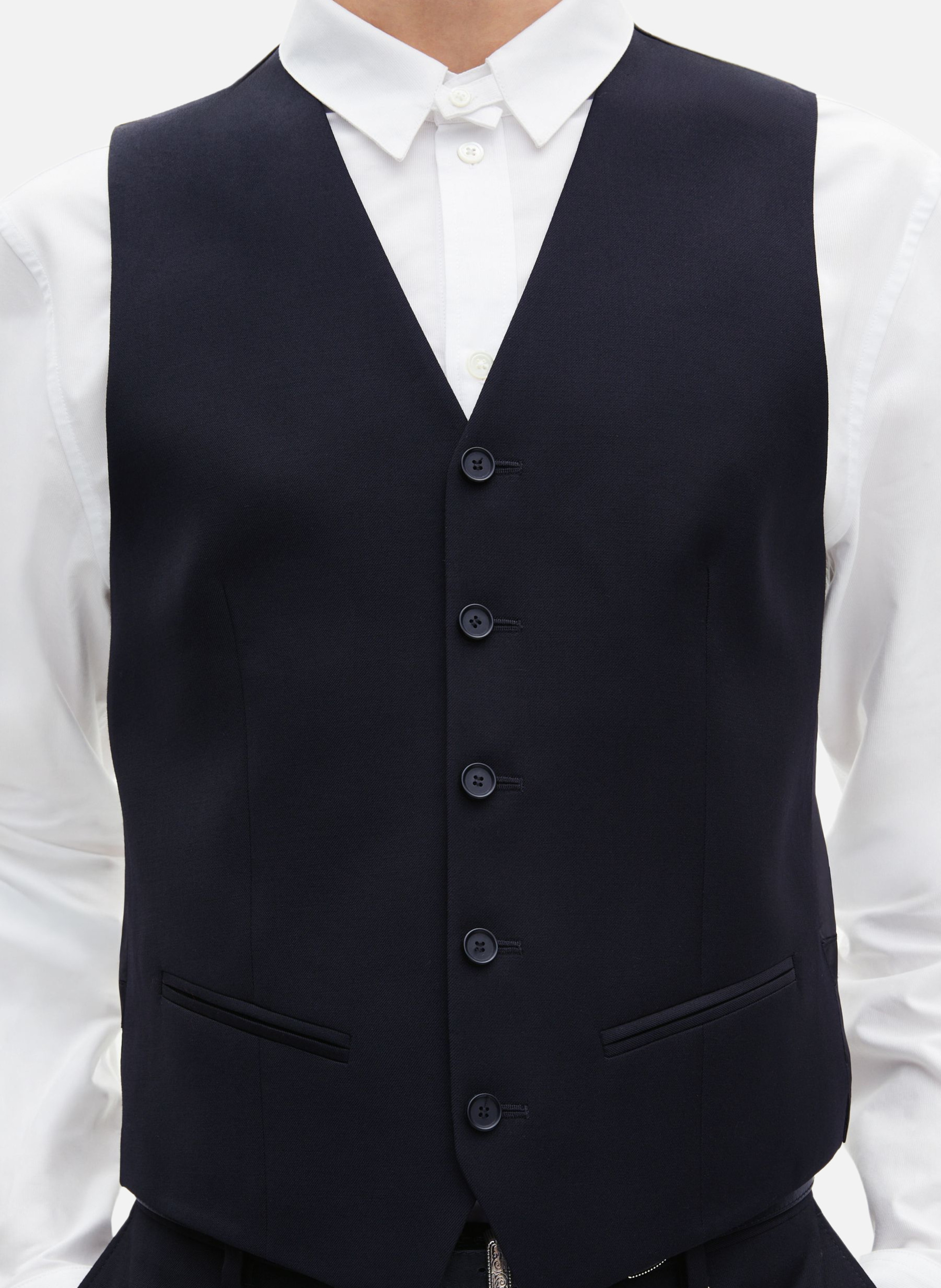 Navy wool suit vest THE KOOPLES Blue