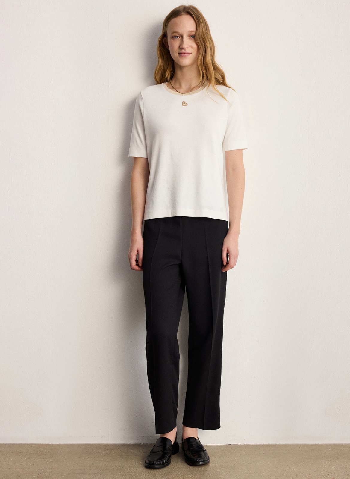 Baumwoll-Pullover mit Rundhalsausschnitt PABLO Weiss