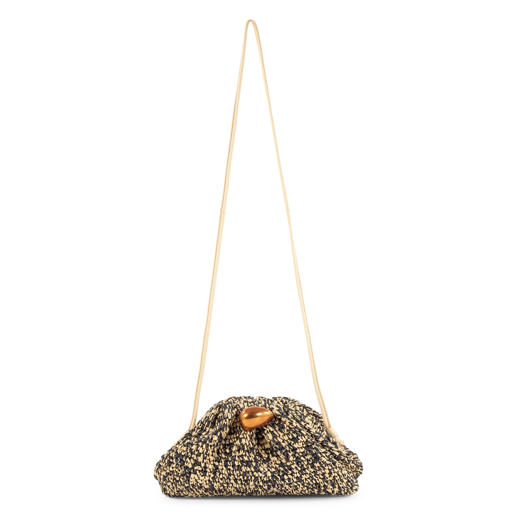 Leather clutch Beige