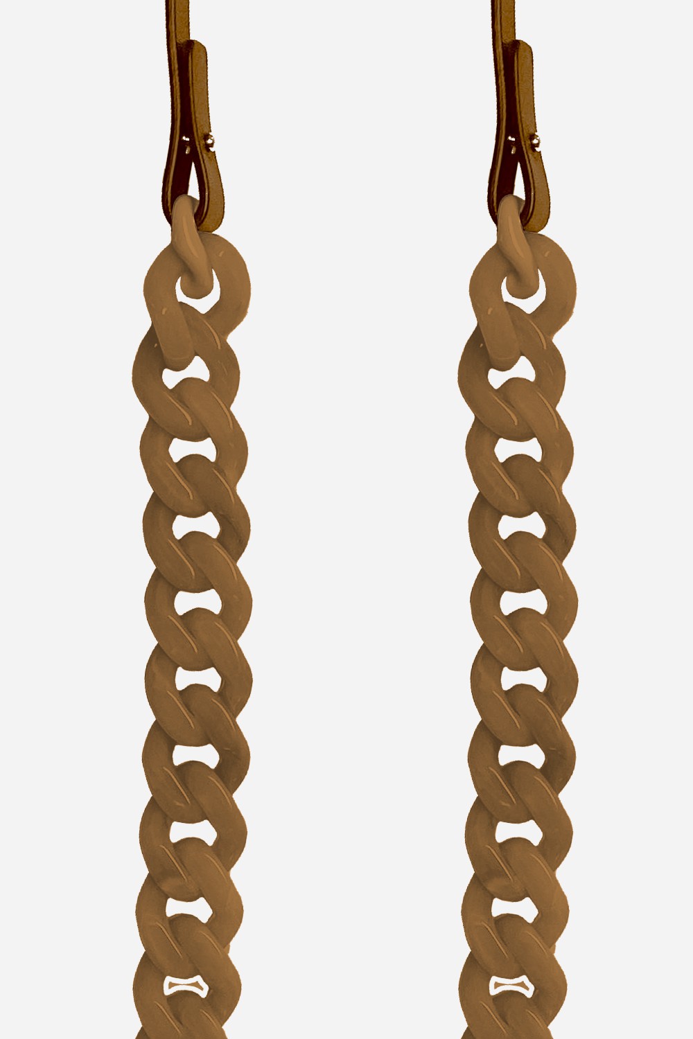 Resin phone chain LA COQUE FRANCAISE Brown