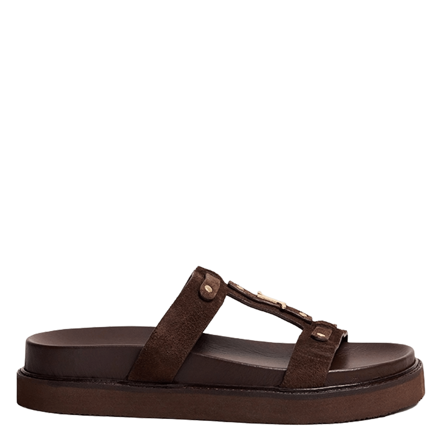 Leren sandalen met plateauzolen JONAK Bruin