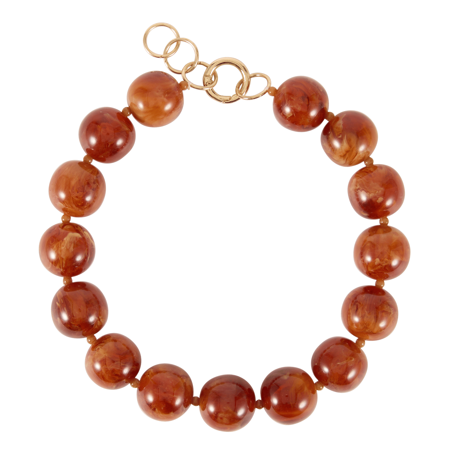 Collier à perles FEEKA Marron