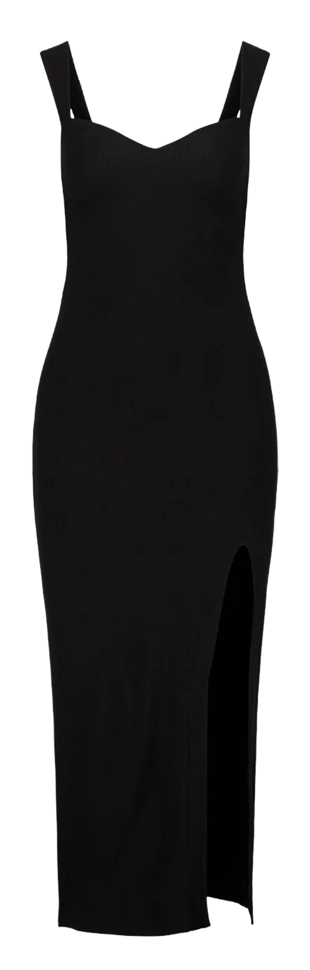 Robe midi à fente FLAIR Noir