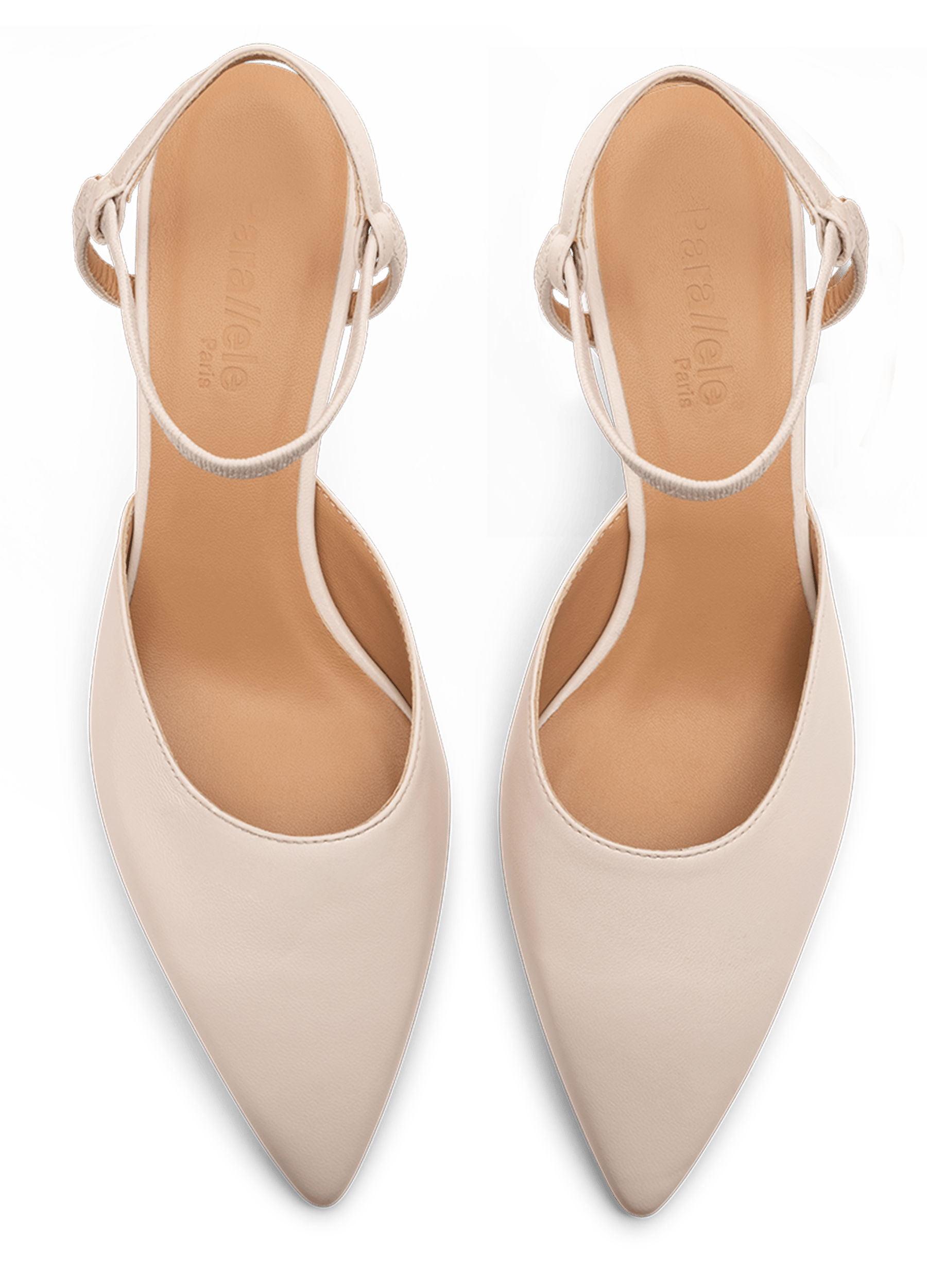 Slingback en cuir nappa latte PARALLELE PARIS Blanc