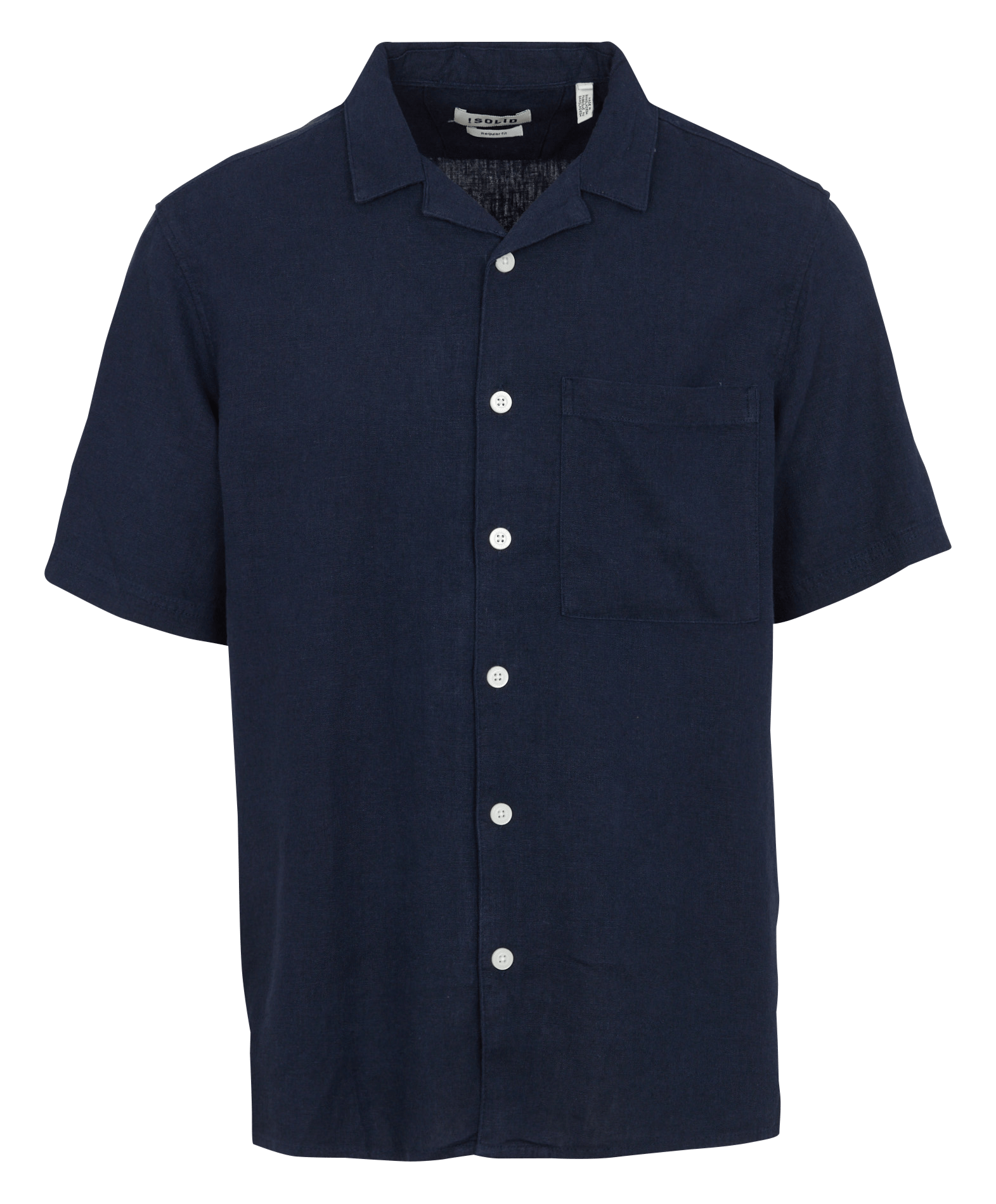 Chemise en lin mélangé SOLID Bleu