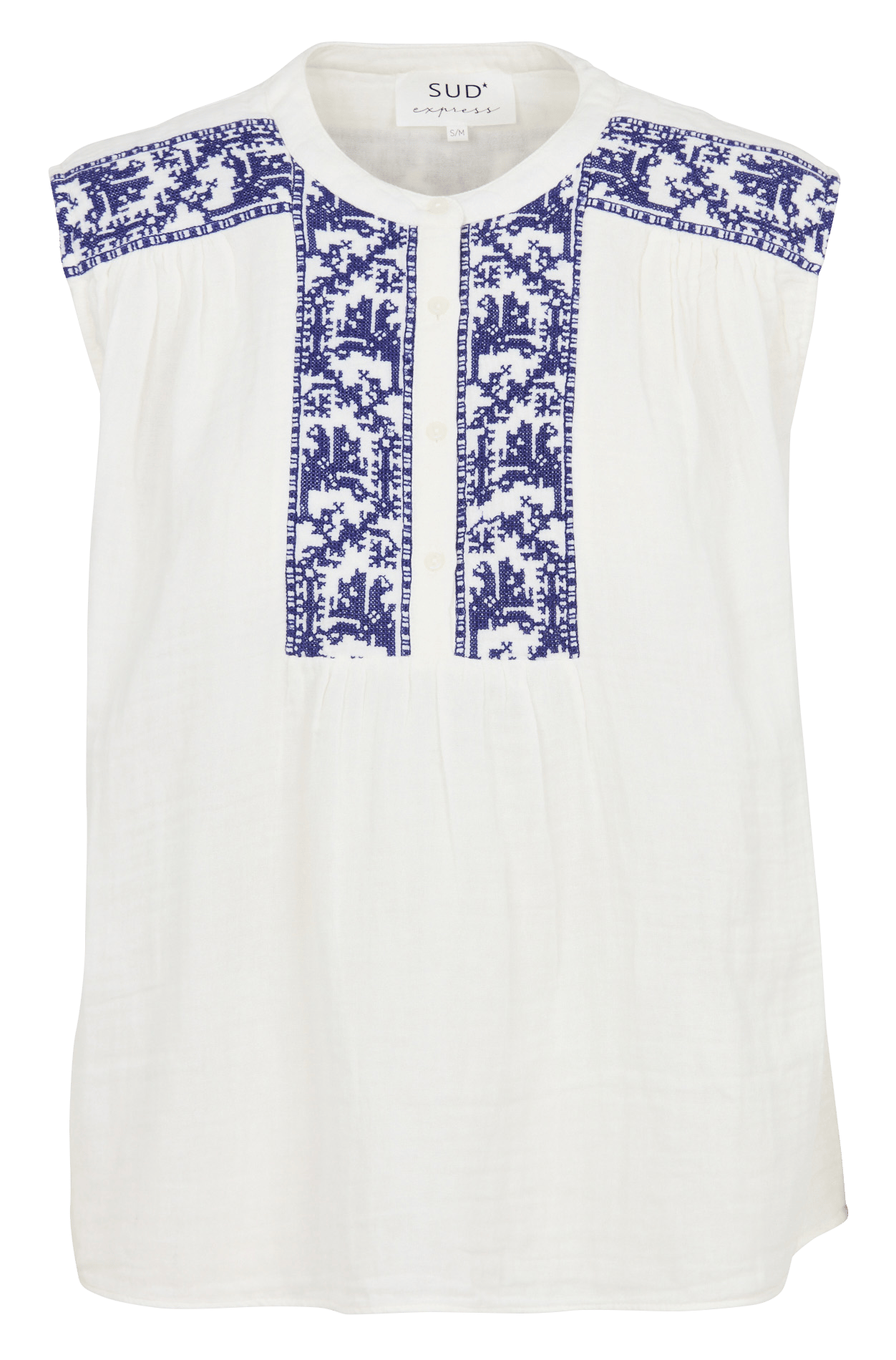 Oversized round-neck top SUD EXPRESS Blue