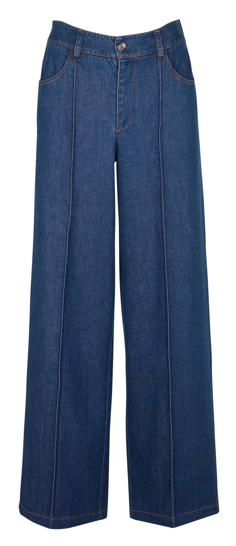 Soft wide-leg denim trousers LOUISE MISHA Blue