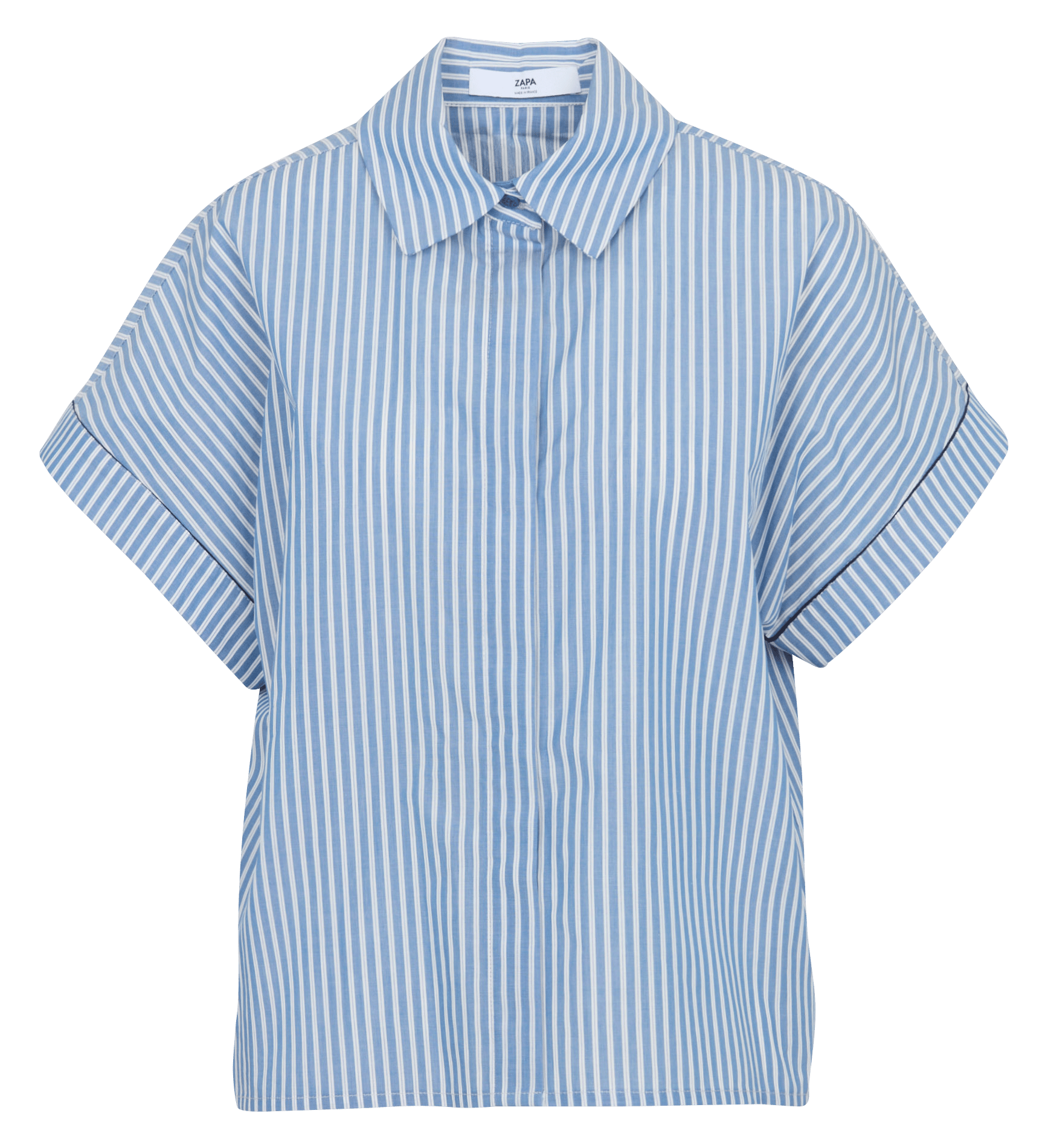 Camisa de algodón oversize ZAPA Azul