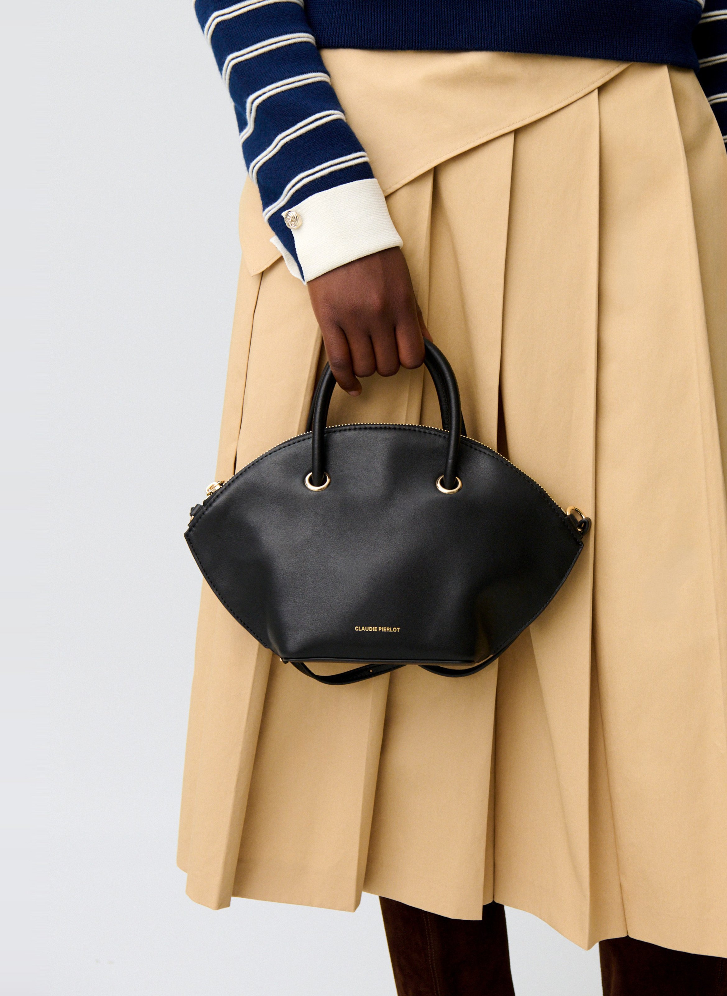 Sac bandoulière en cuir | Noir CLAUDIE PIERLOT Femme