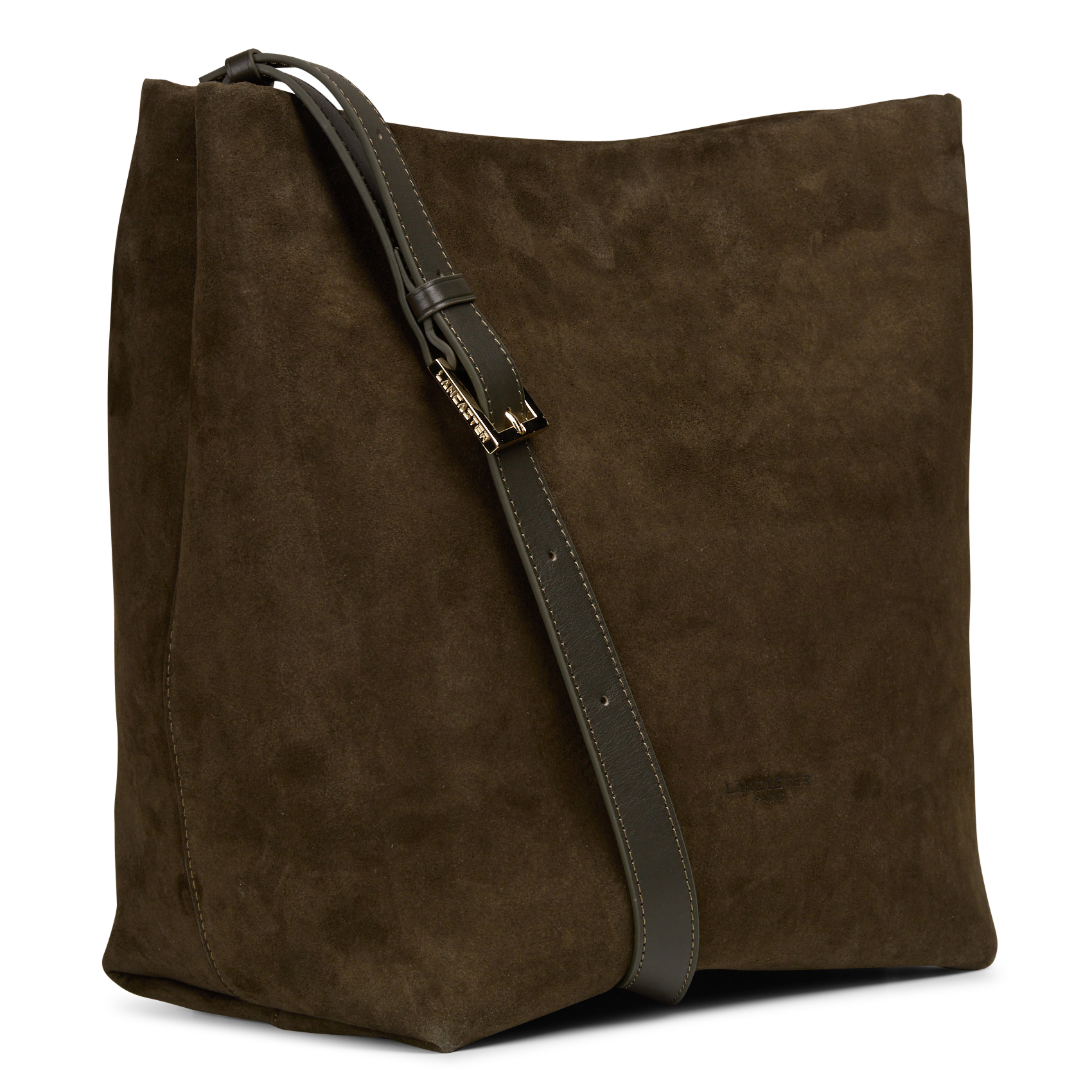 Handtasche aus Veloursleder LANCASTER PARIS Khaki