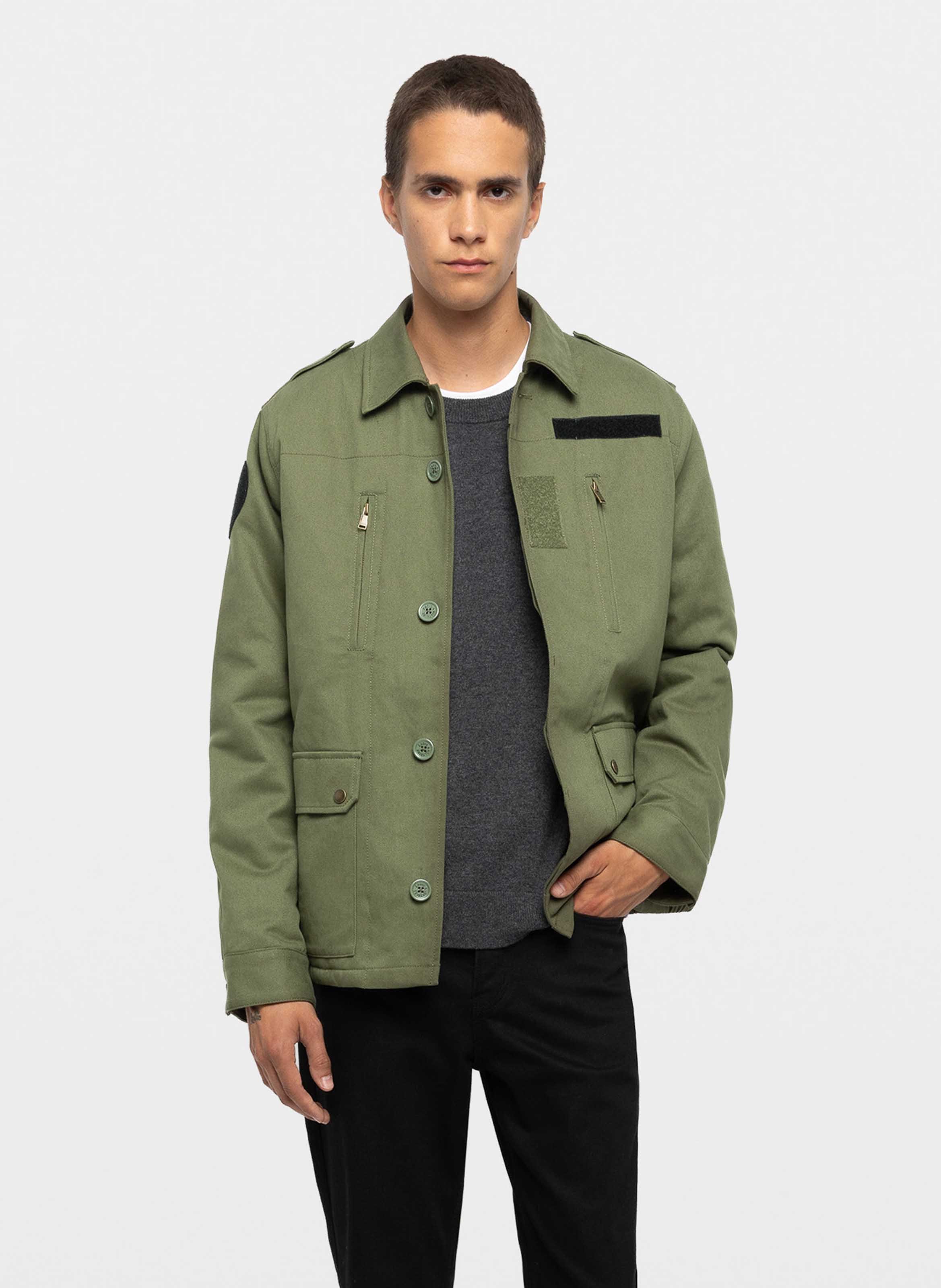 Blouson droit col classique en coton ZADIG&VOLTAIRE Vert
