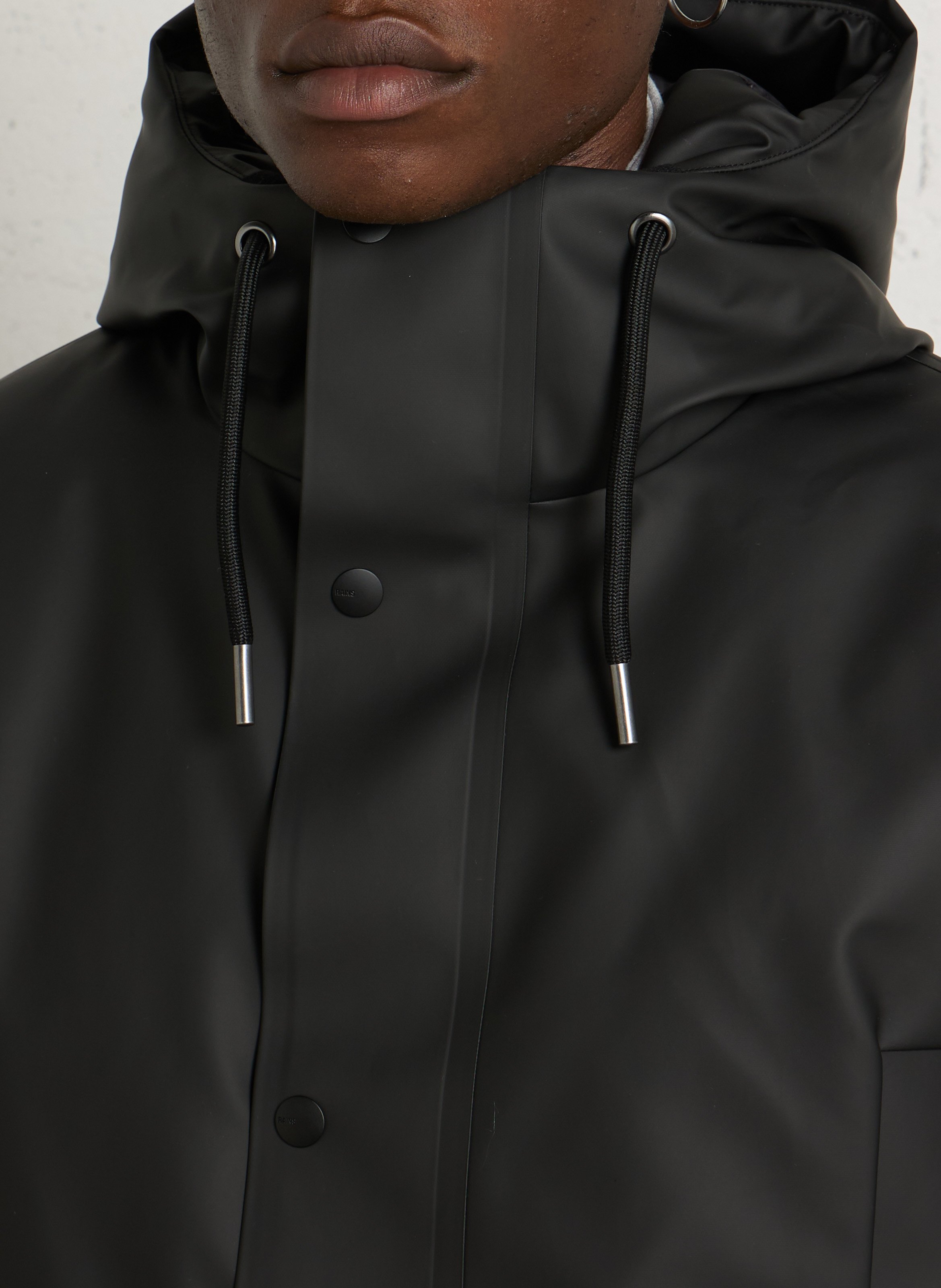 Straight-cut hooded parka RAINS Black